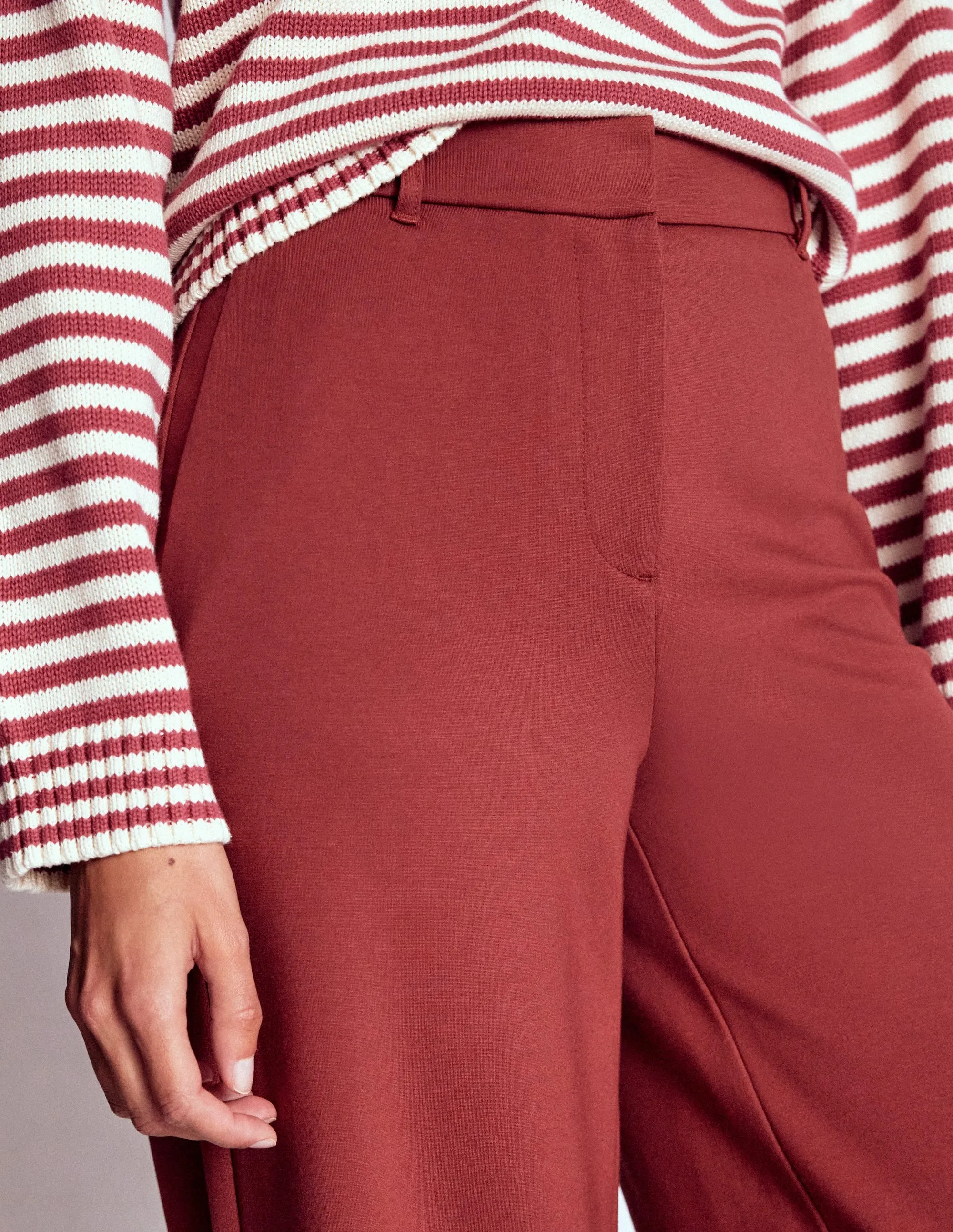Belgravia Ponte Trousers-Chestnut safety gear