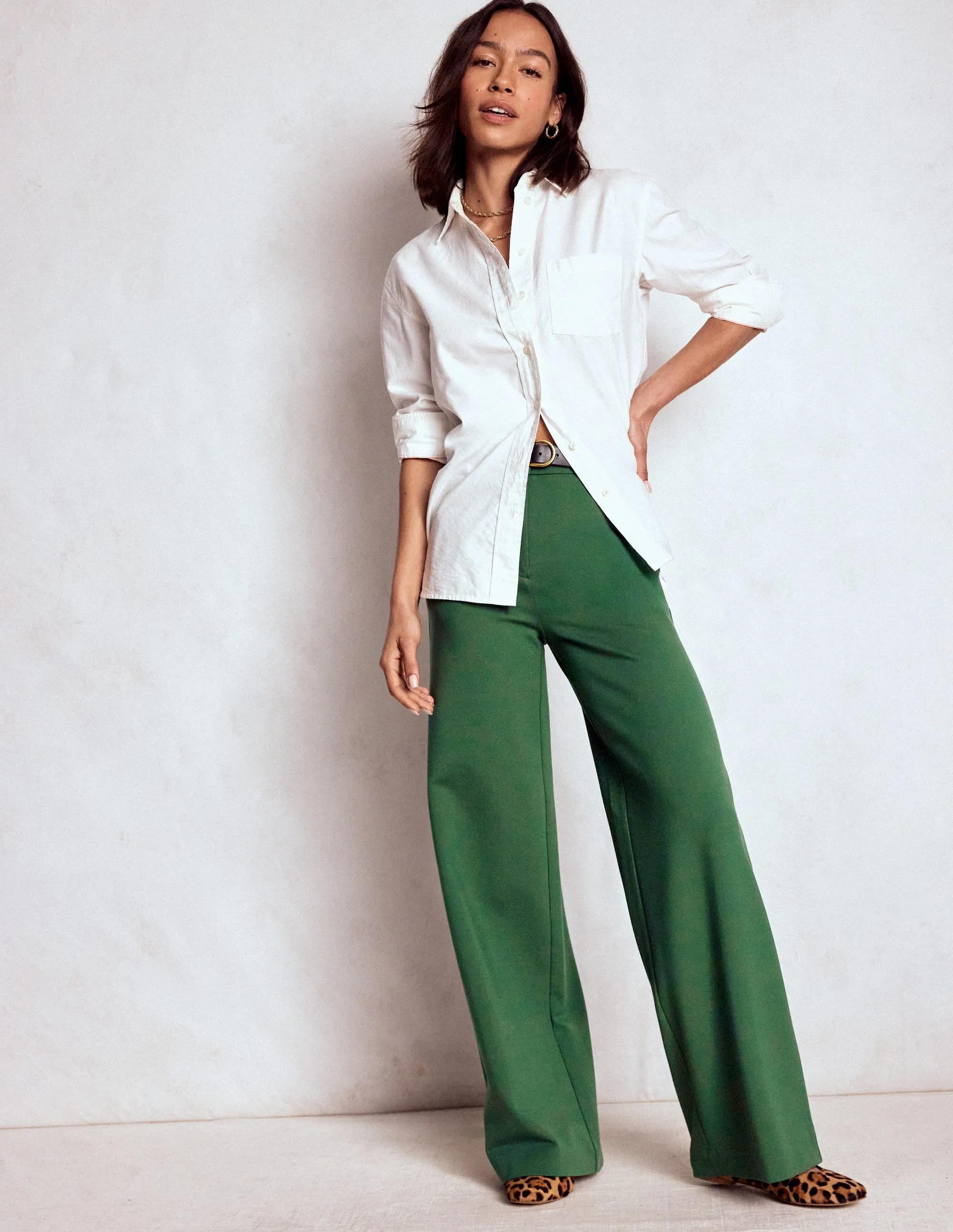 Belgravia Ponte Trousers-Hunter Green limited drop