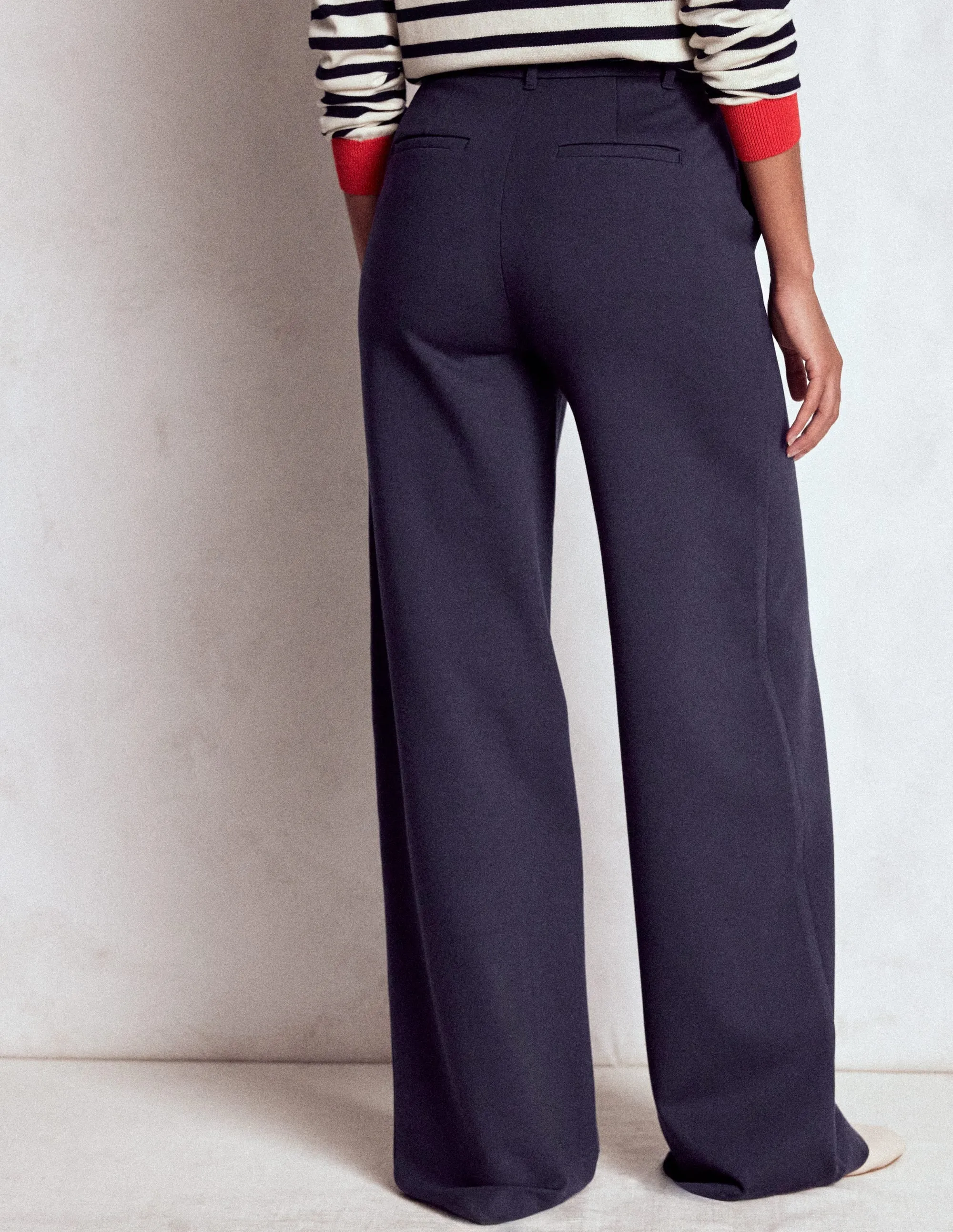 Belgravia Ponte Trousers-Navy classic waist