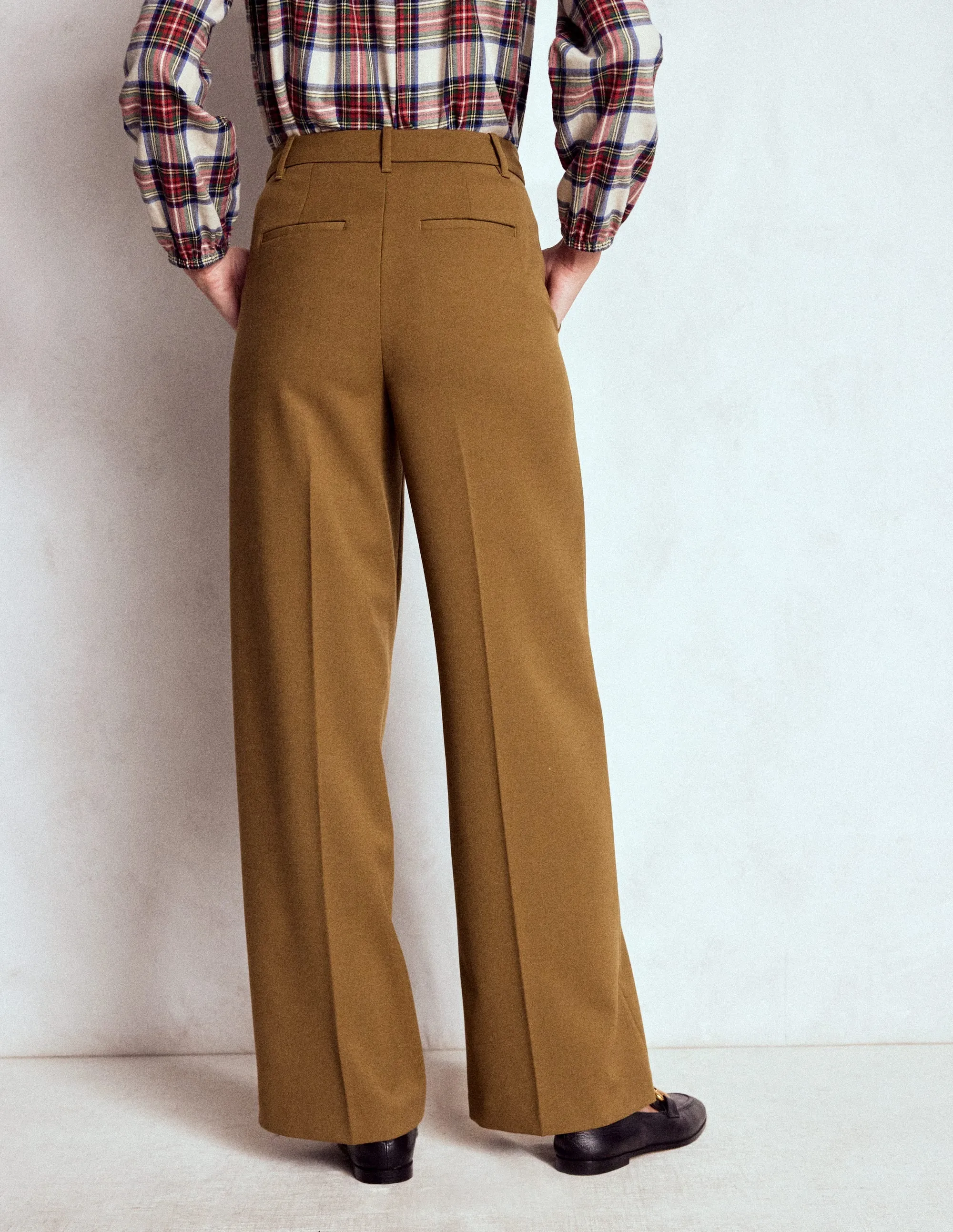 Belgravia Tailored Trousers-Tobacco subtle branding