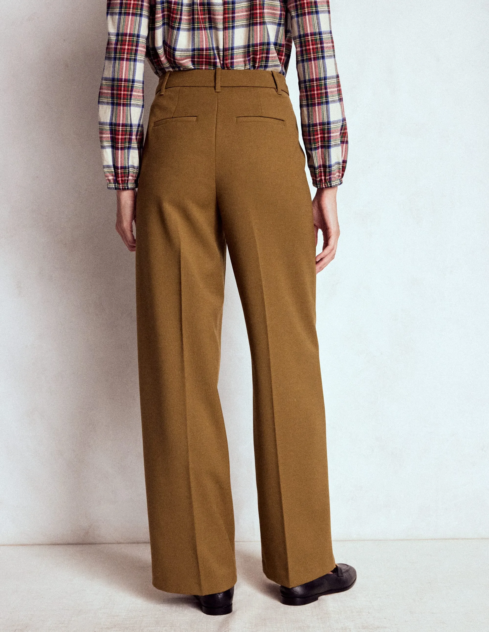 Belgravia Tailored Trousers-Tobacco high performance