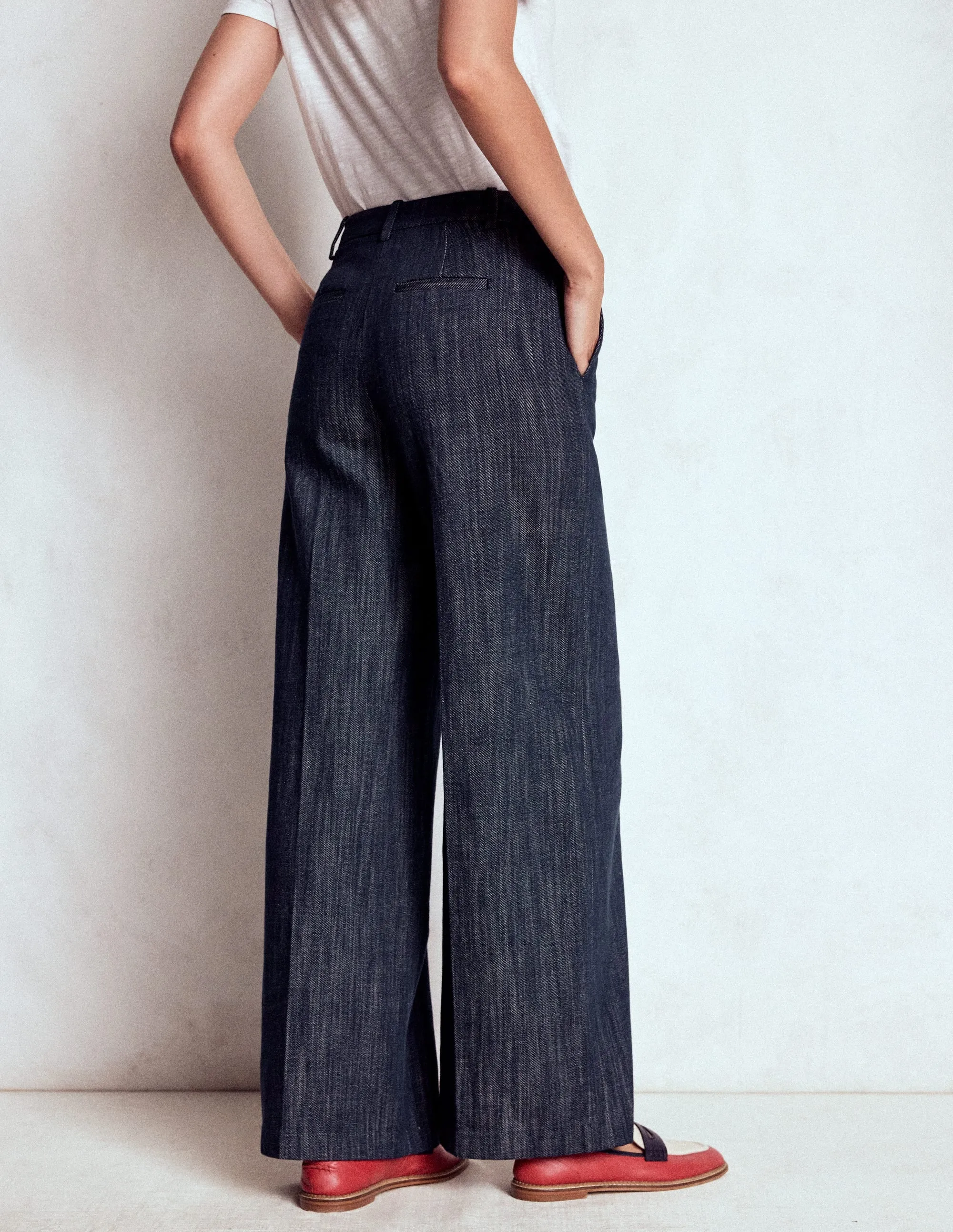 Belgravia Twill Trousers-Navy Indigo gym session