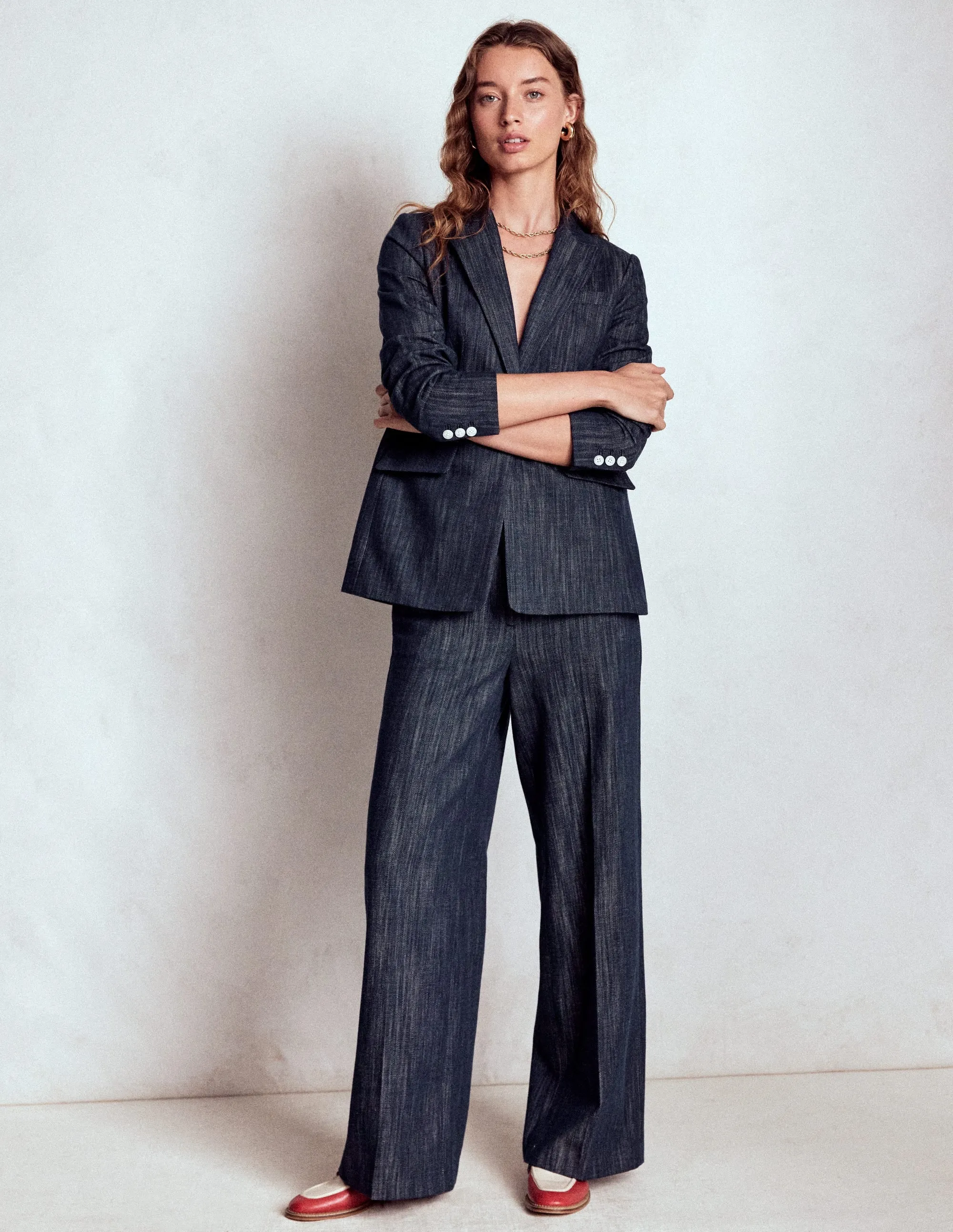 Belgravia Twill Trousers-Navy Indigo eco friendly