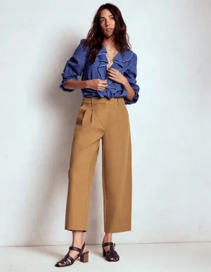 Bloomsbury Cotton Trousers-Camel sports event