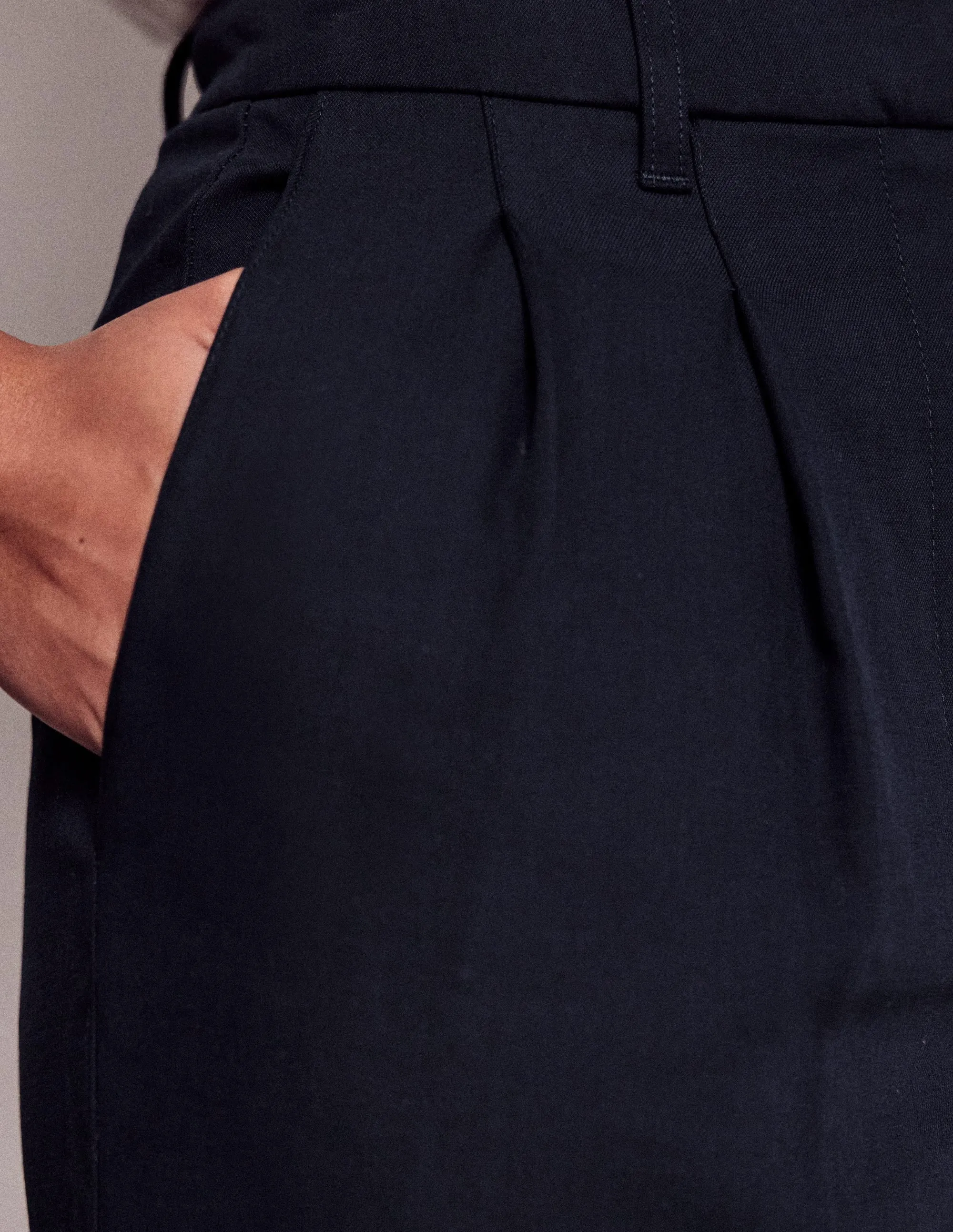 Bloomsbury Cotton Trousers-NAVY exclusive design