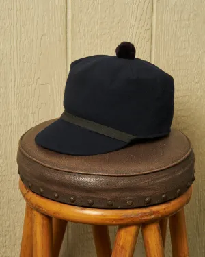 Boothbay Cap in Navy Melton Wool sporty soul