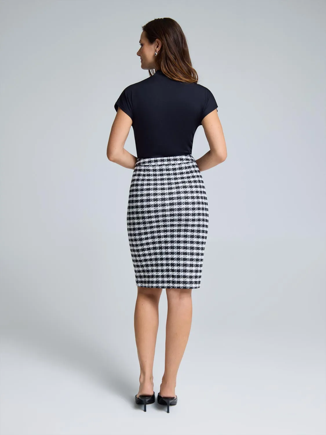 Boucl Pencil Skirt texture boost