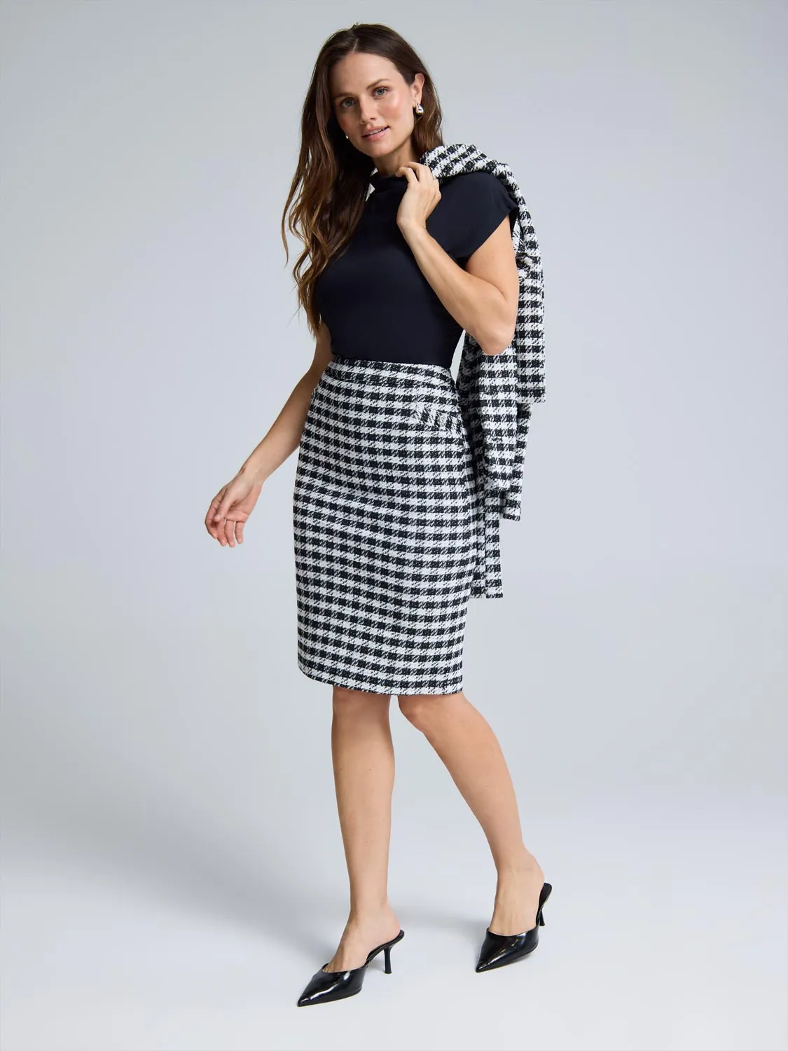Boucl Pencil Skirt summer fresh