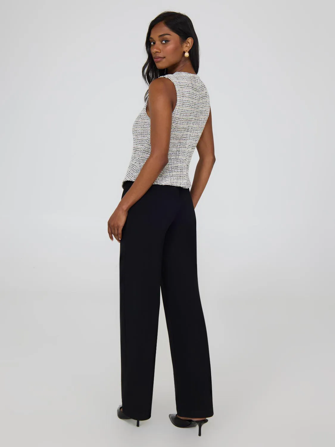 Boucl Vest Jumpsuit delicate feel