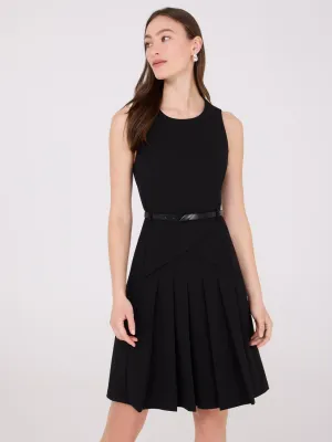 Box Pleat Crepe Mini Dress varied models