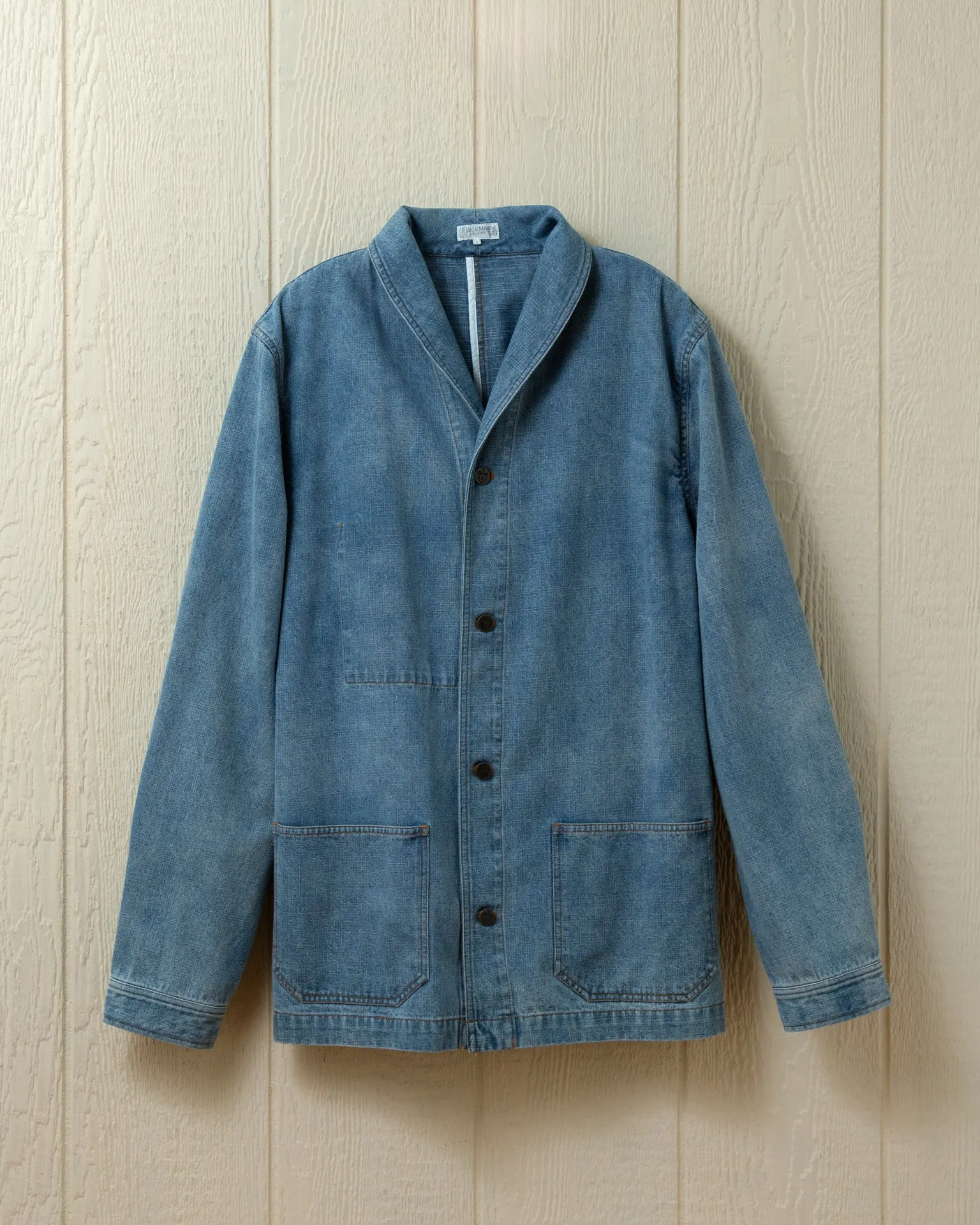 Brittany Work Jacket in Light Wash Denim downtown essential