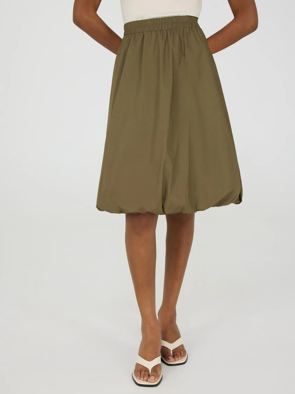 Bubble Hem Cotton Skirt free ease