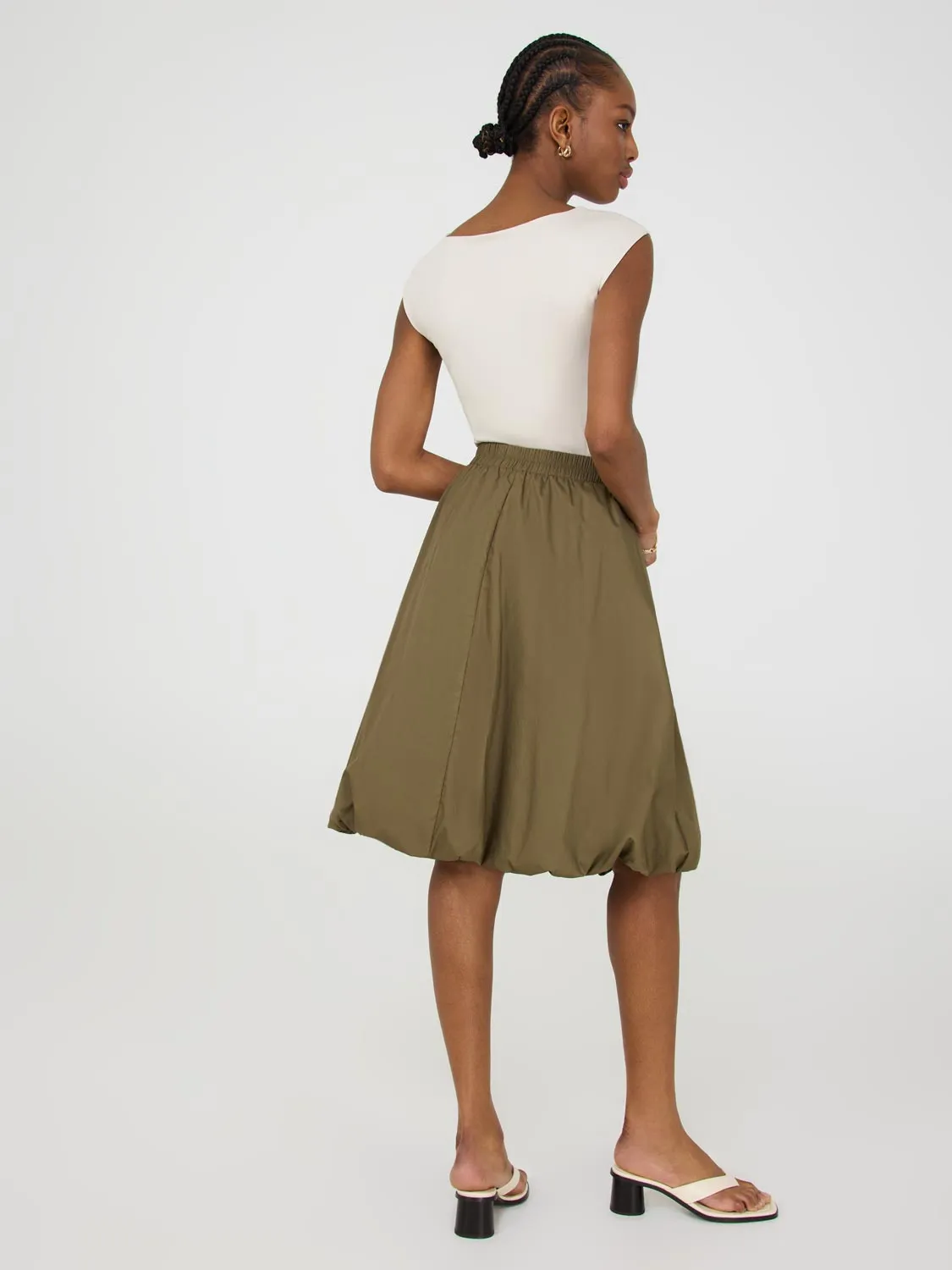 Bubble Hem Cotton Skirt endless vibe