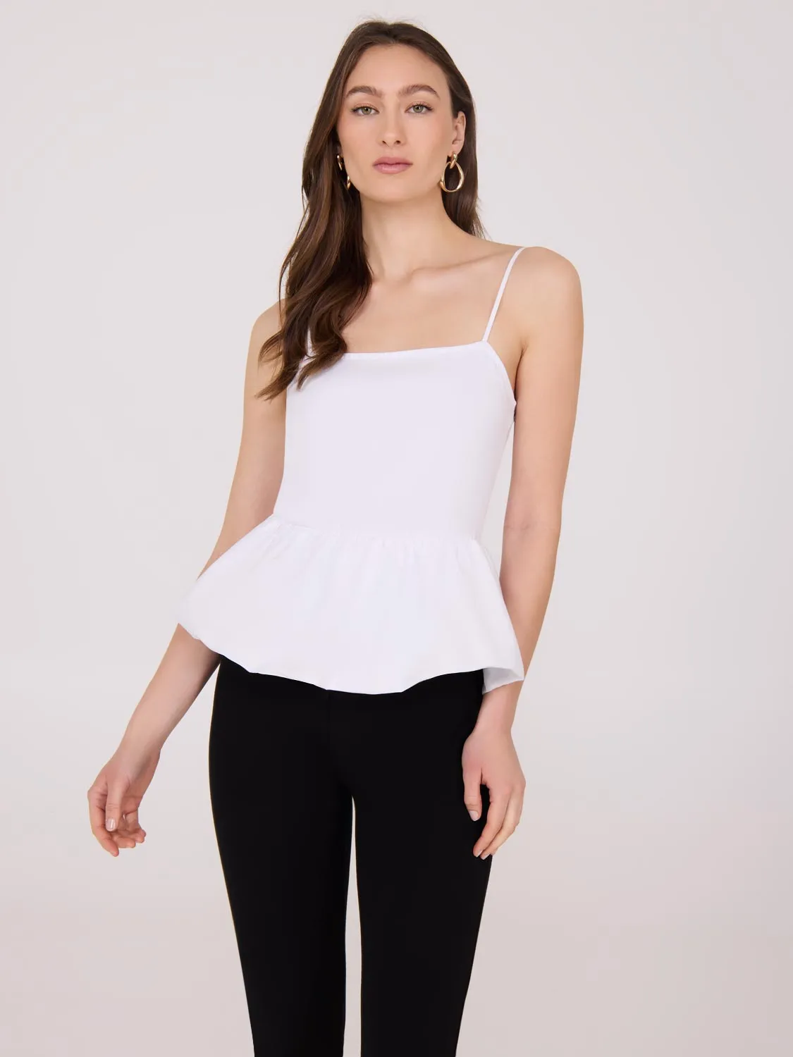 Bubble Hem Cotton Tank Top fresh essential