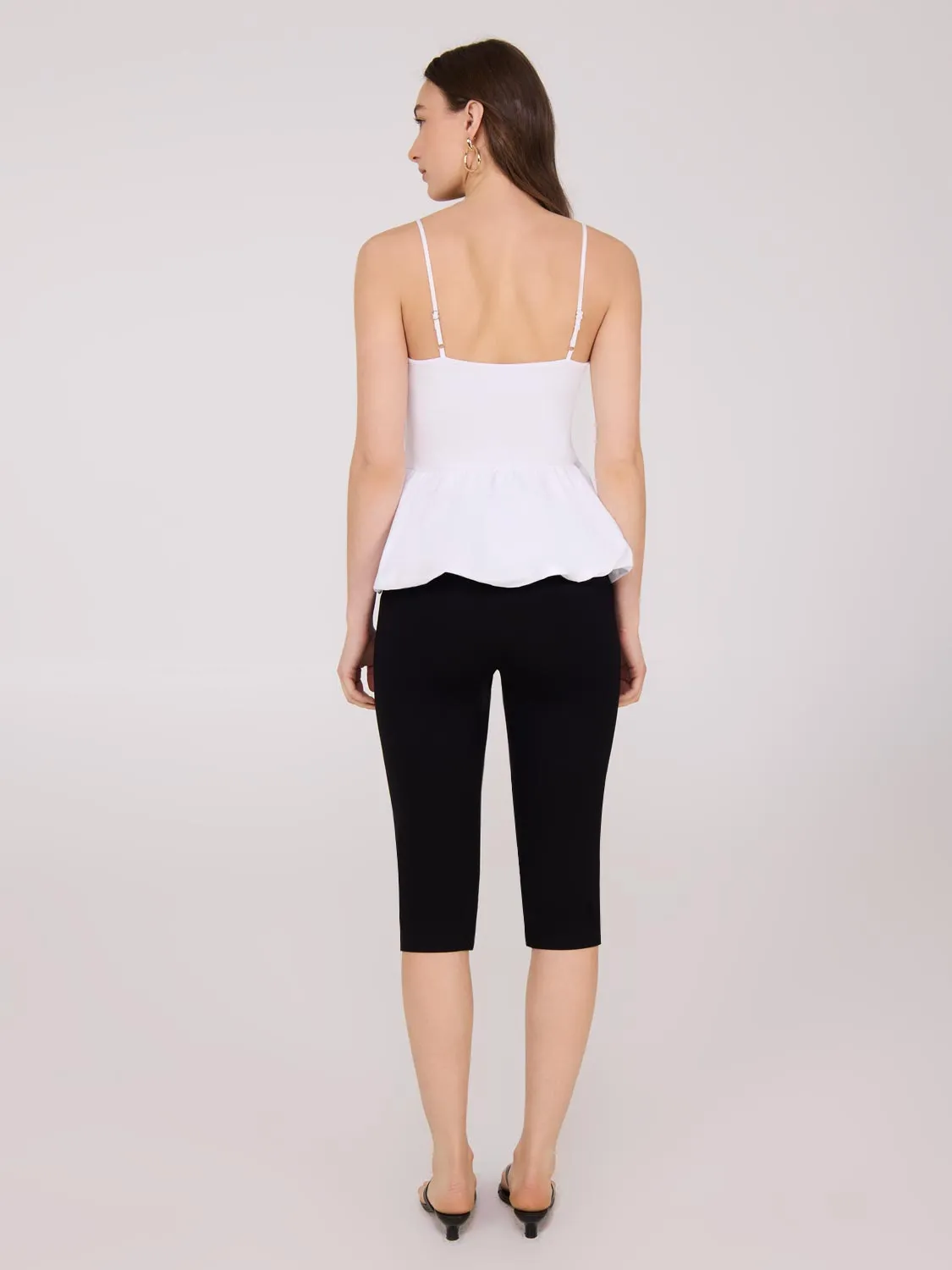 Bubble Hem Cotton Tank Top minimalist mood