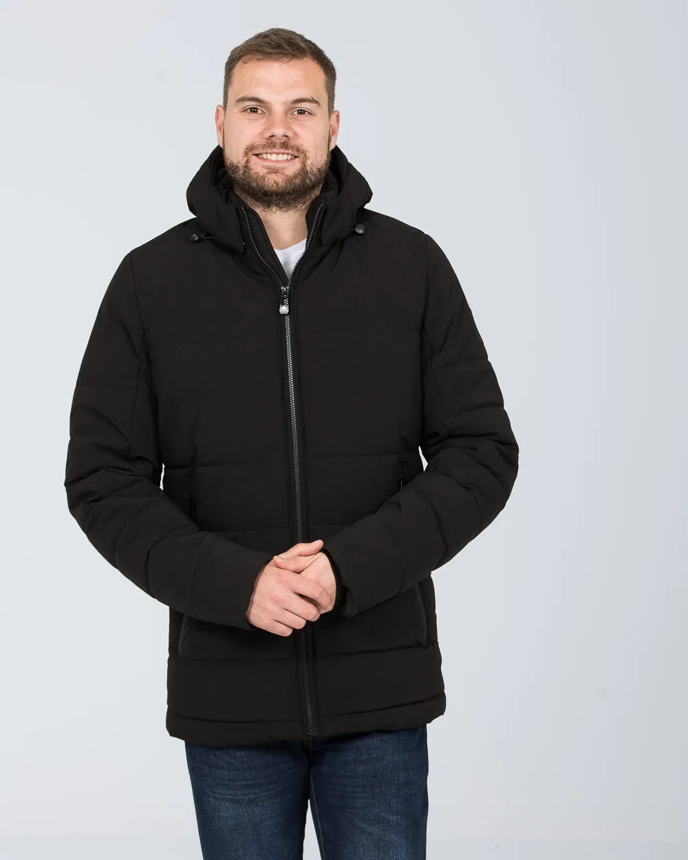 Cabano Tall Waterproof Puffer Jacket (black) Nordic casual wear