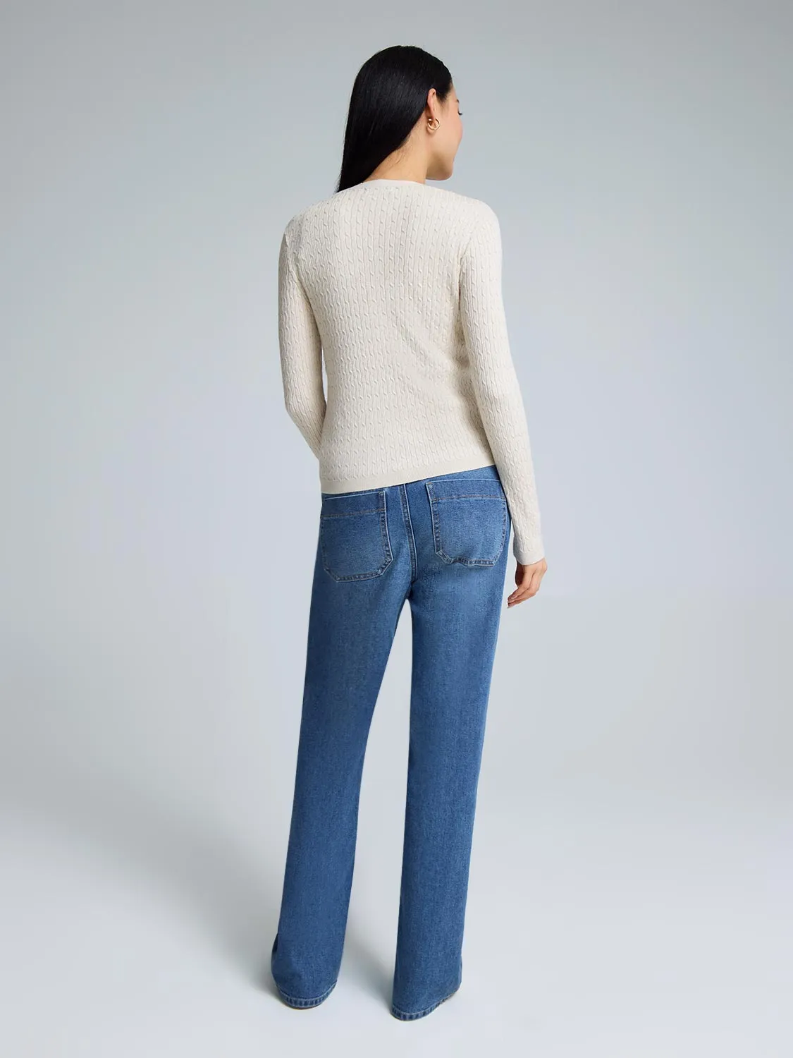 Cable Knit Sleeveless Sweater go fit