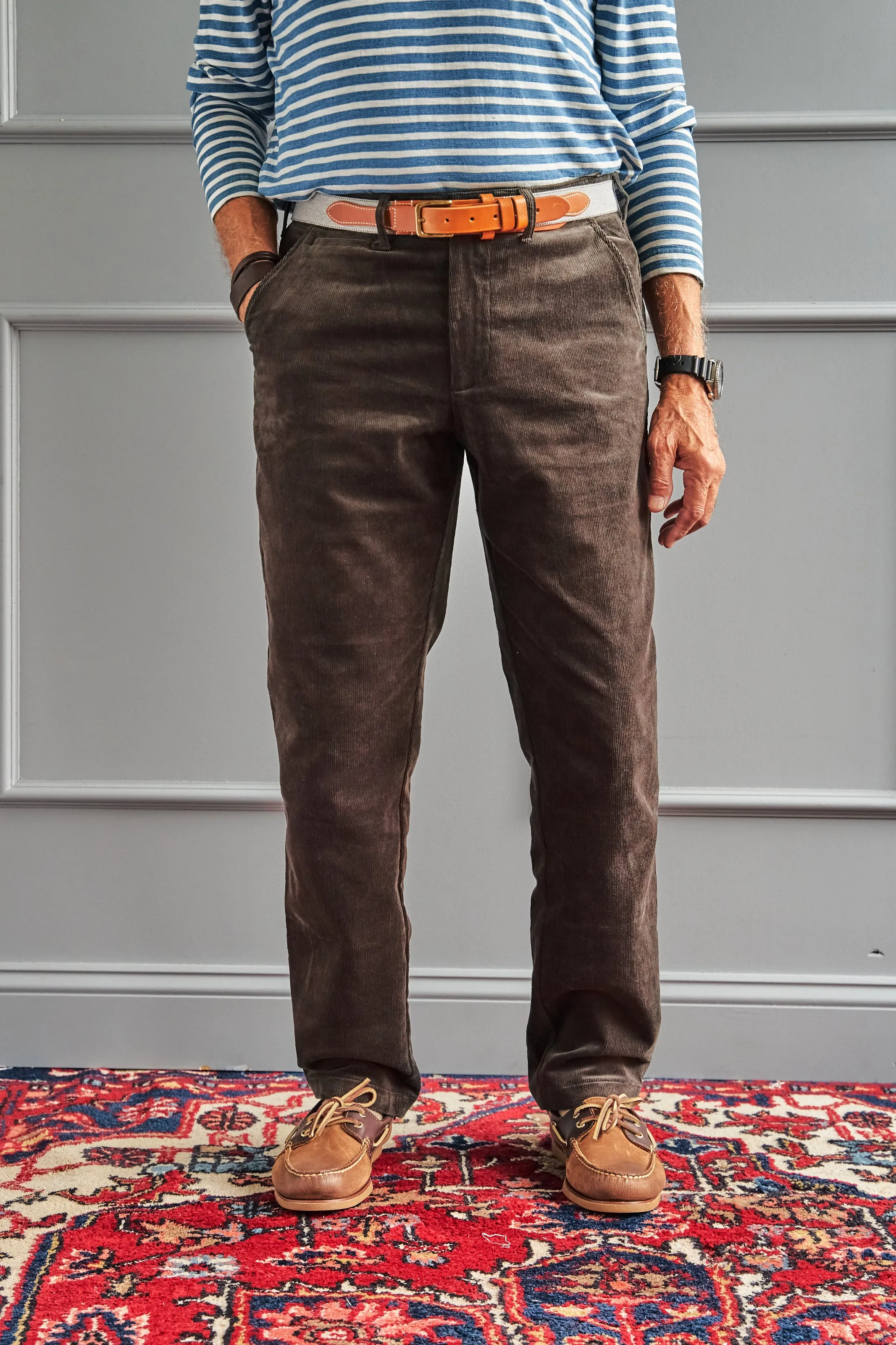 Camden Pant in Chestnut Corduroy eco innovation