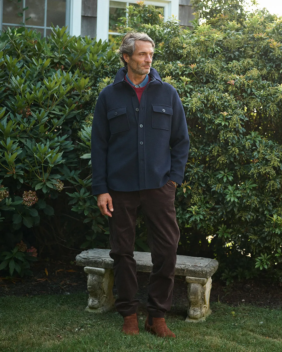 Camden Pant in Chestnut Corduroy senior comfort