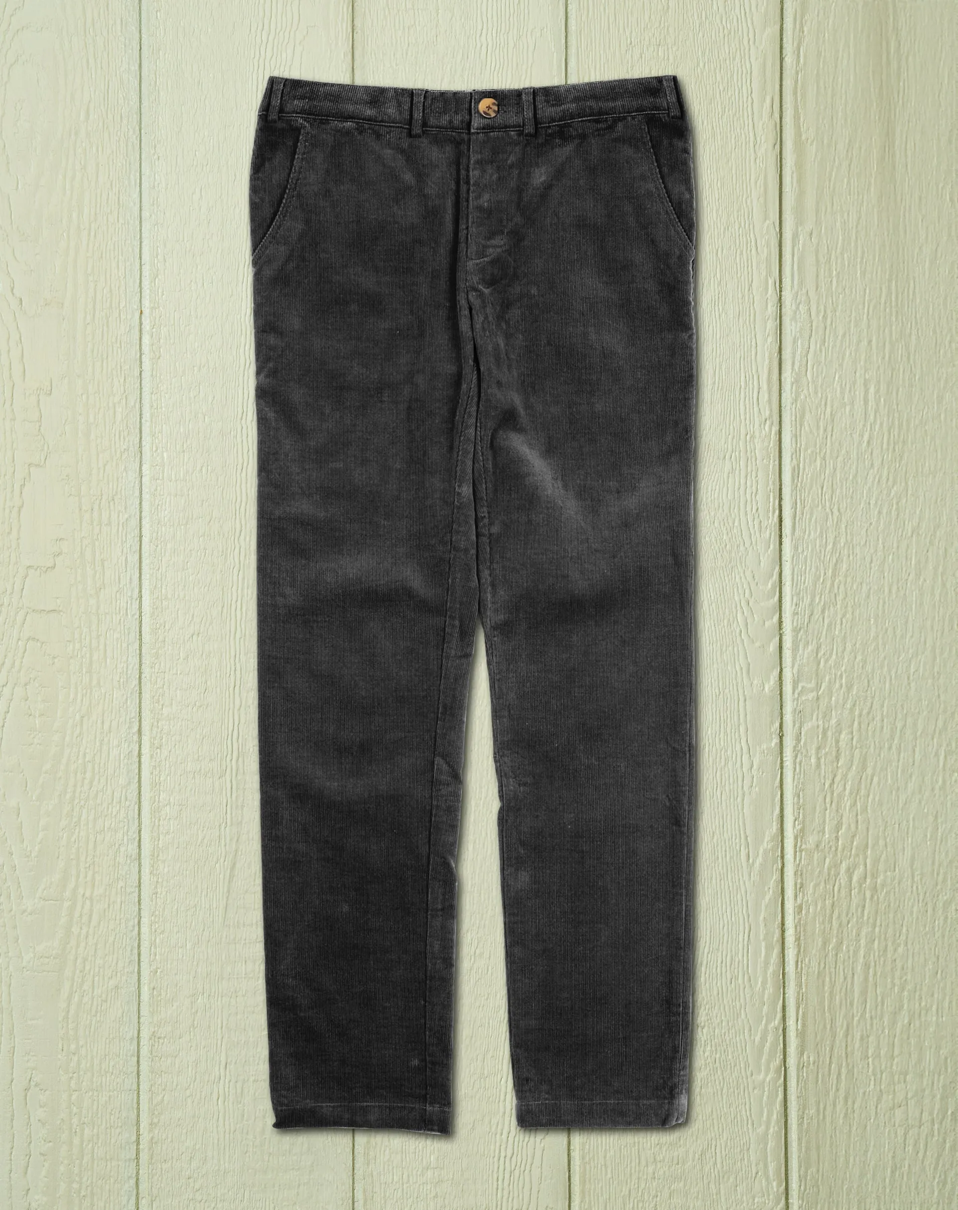 Camden Pant in Graphite Corduroy hidden compartments