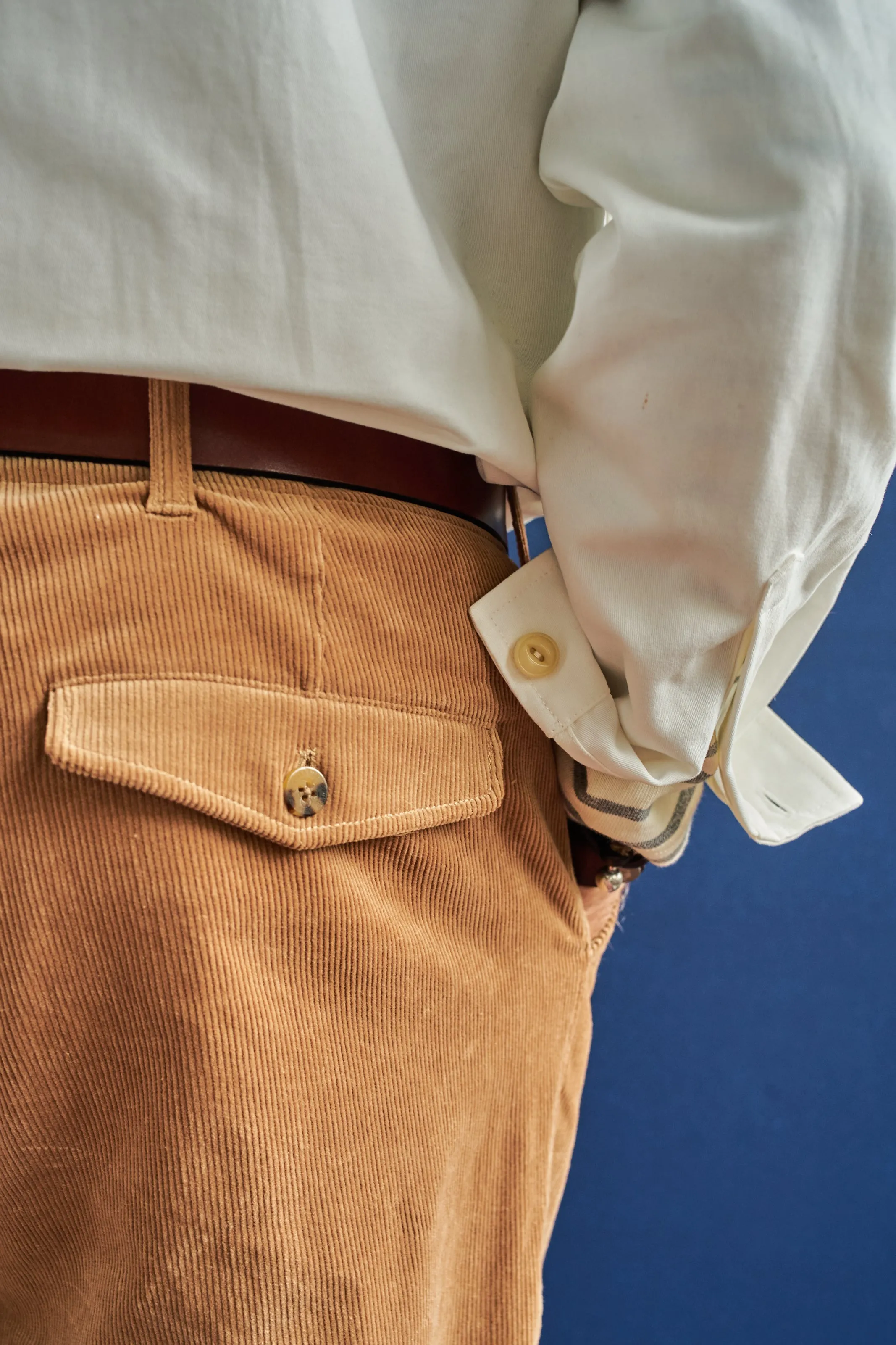 Camden Pant in Khaki Corduroy safety gear