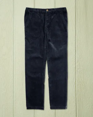 Camden Pant in Navy Corduroy cuffed hem