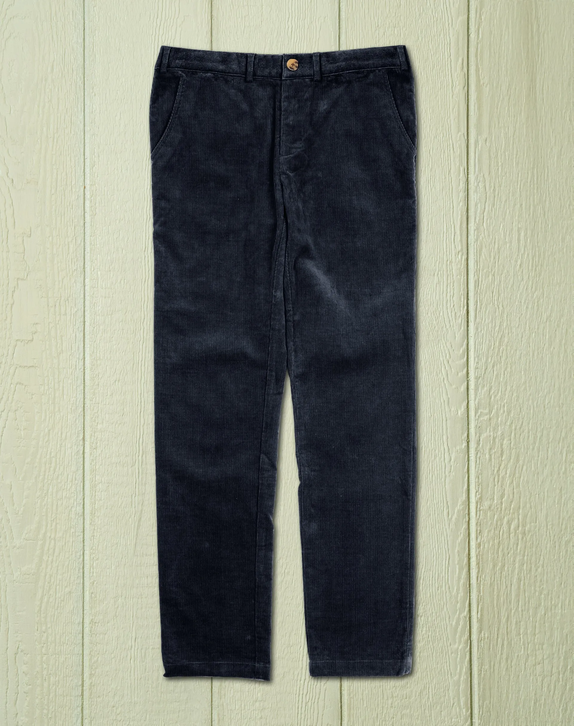 Camden Pant in Navy Corduroy cuffed hem