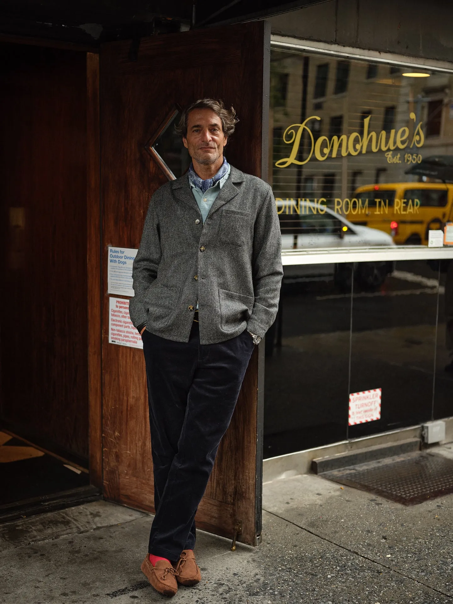 Camden Pant in Navy Corduroy sun protection