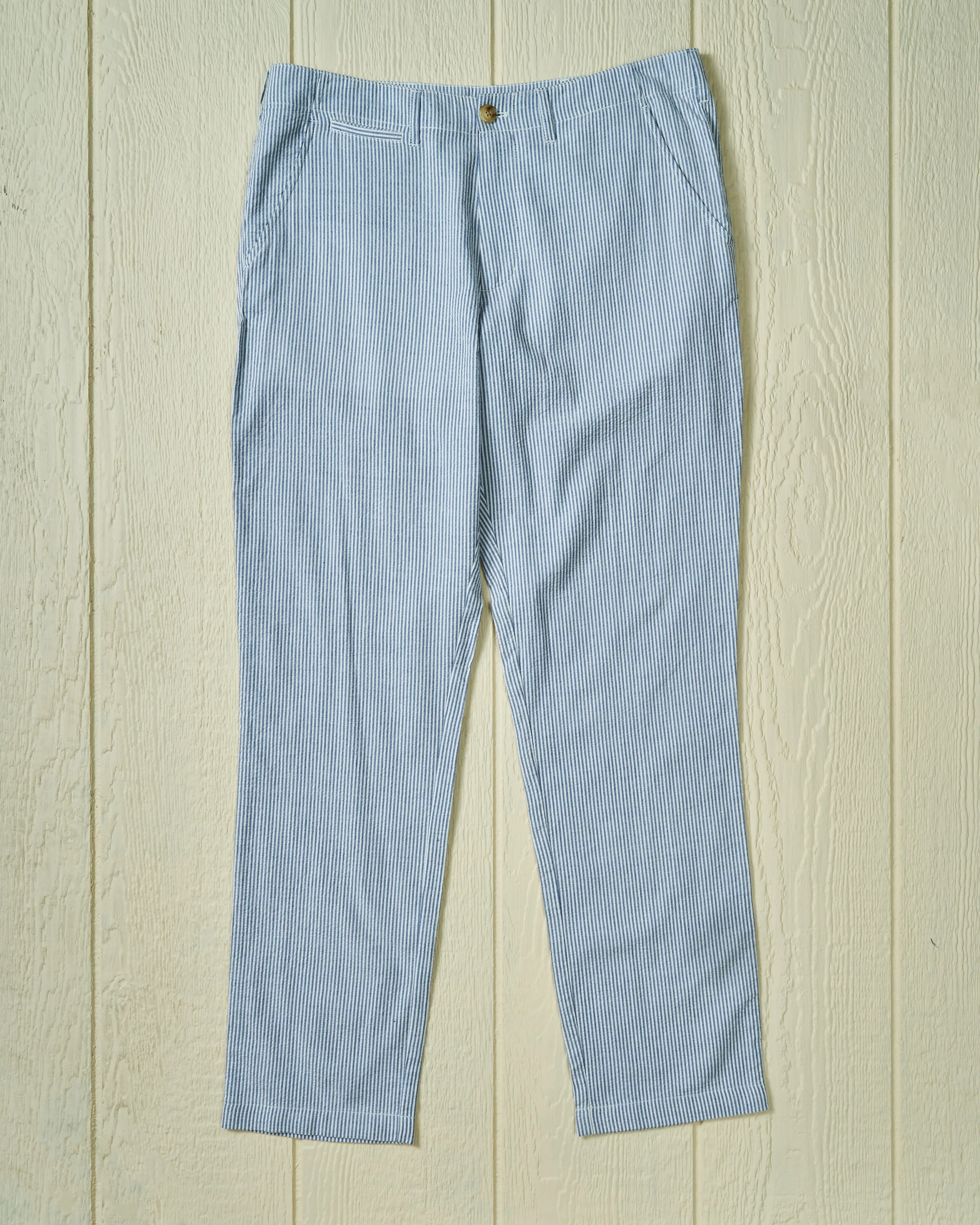 Camden Pant in Navy Seersucker teenager style