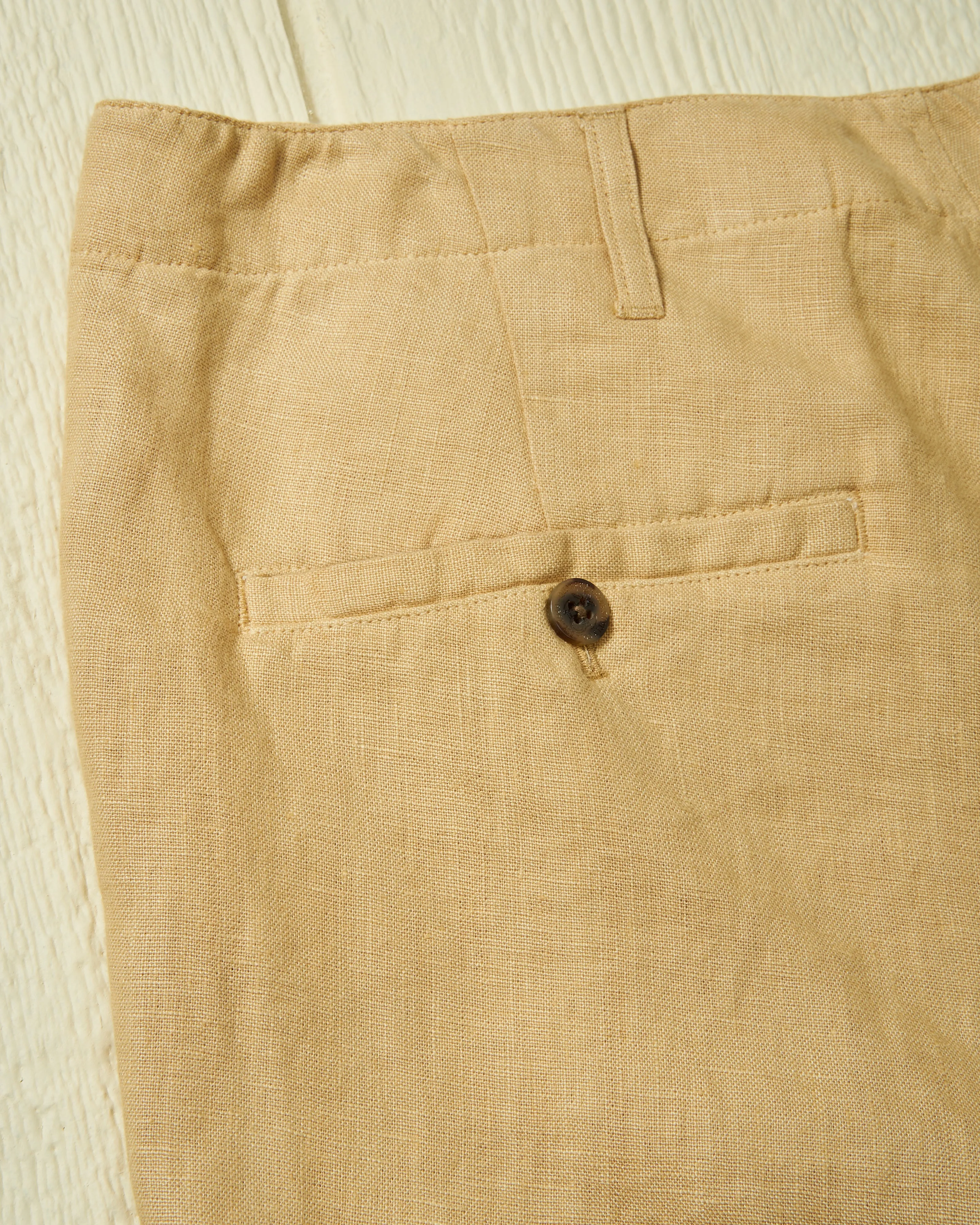 Camden Short in Khaki Linen casual light