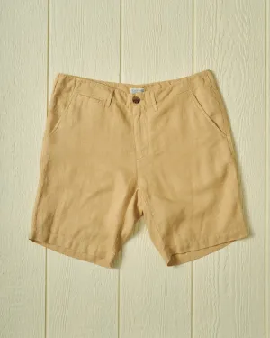 Camden Short in Khaki Linen outdoor casual