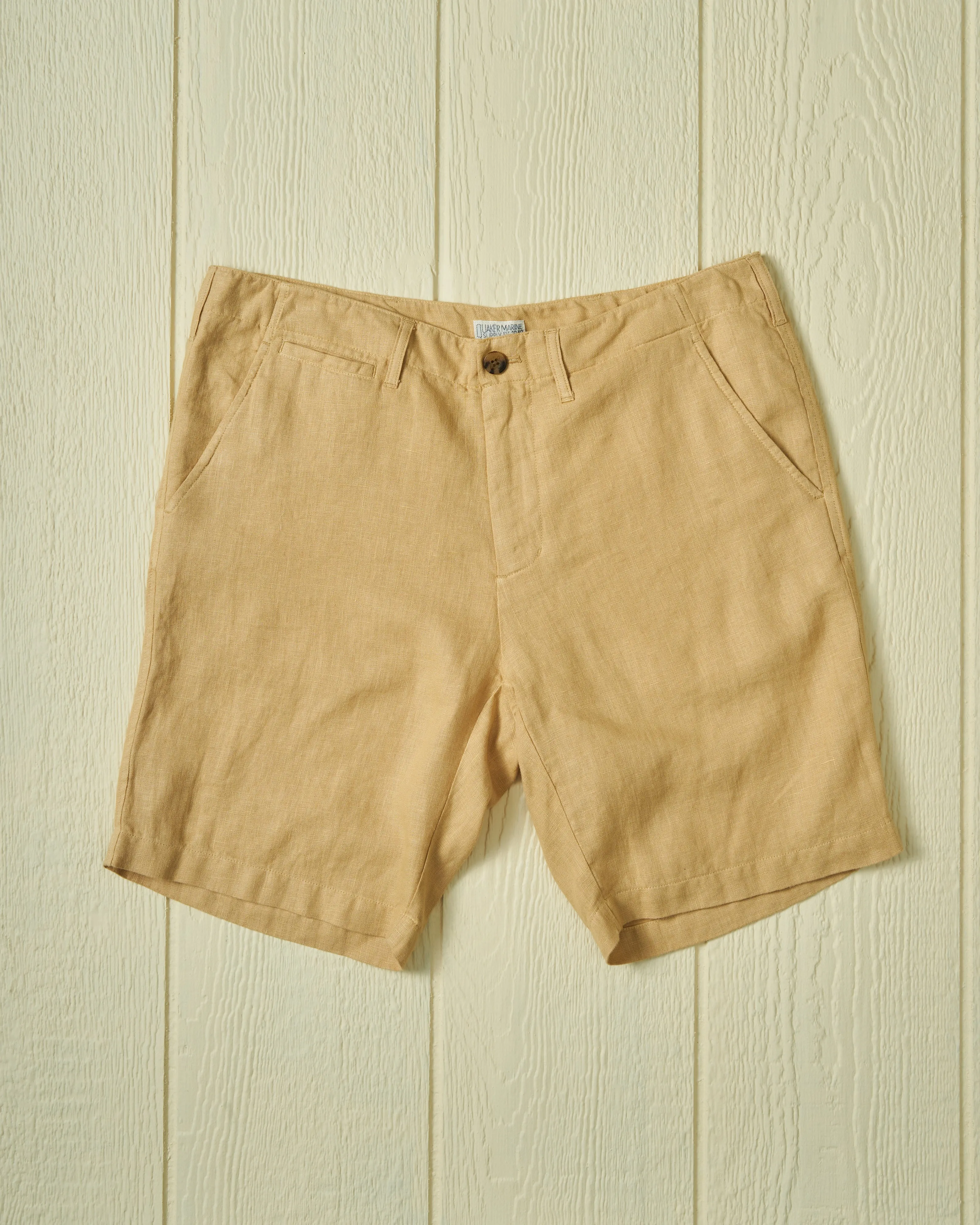 Camden Short in Khaki Linen outdoor casual
