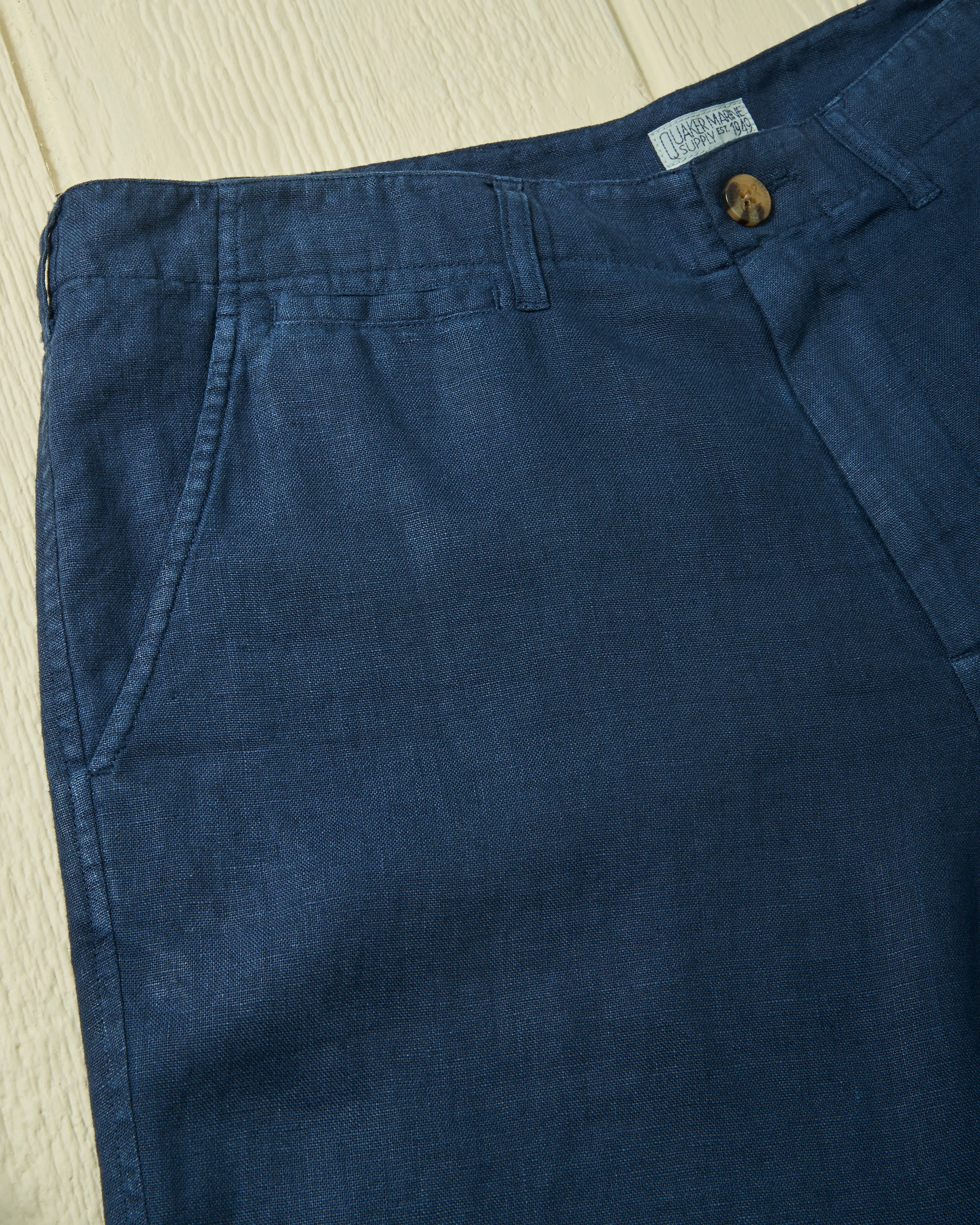 Camden Short in Navy Linen youth design