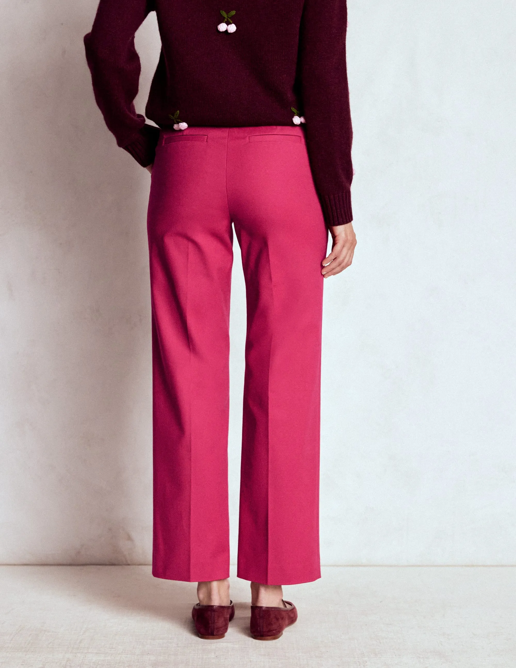 Canonbury 7/8 Trousers-Bright Cherry cold protection