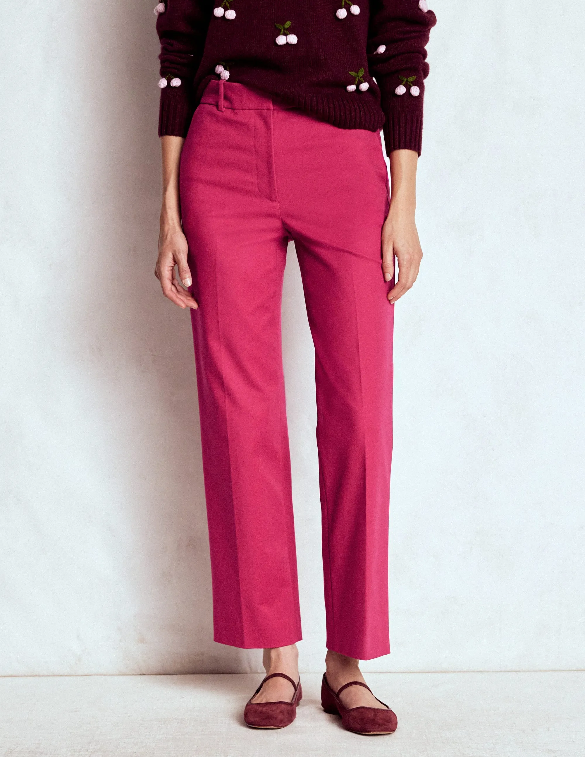 Canonbury 7/8 Trousers-Bright Cherry sporty vibe