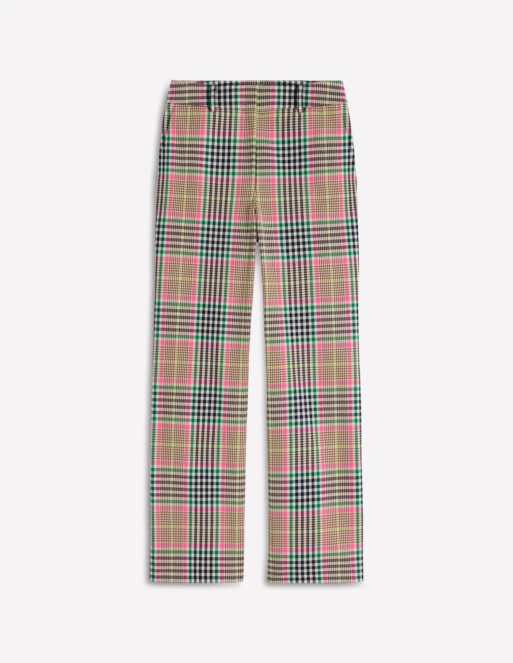 Canonbury Tailored Trousers-Brown,Rose Pink and Navy Check city stroll