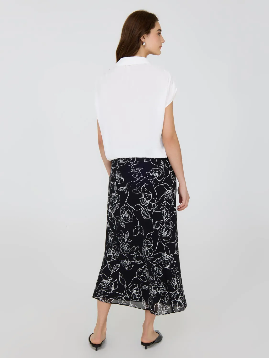 Cap Sleeve Elastic Hem Blouse Low Key Look