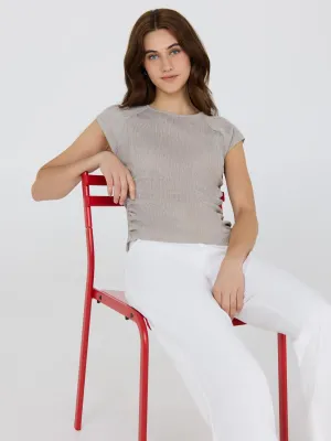 Cap Sleeve Ruched Top Confidence Fit
