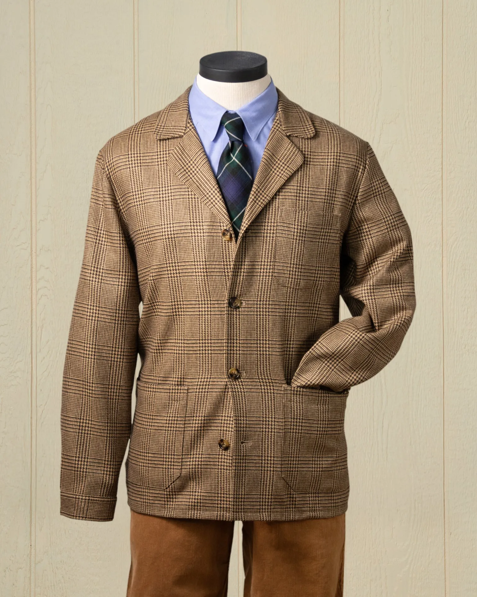 Cashmere Loafer Jacket in Acorn Glen Plaid cozy off-duty