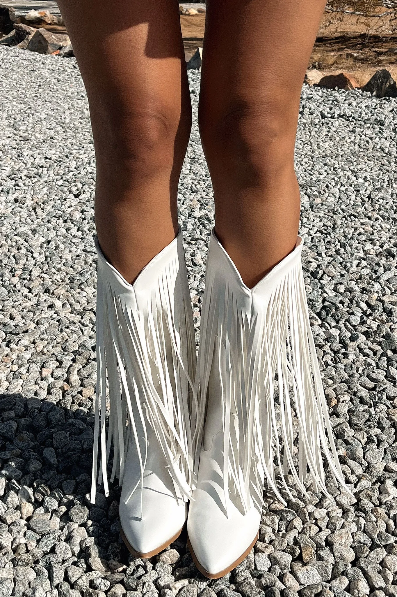 Cassidy Boots - White trendy design