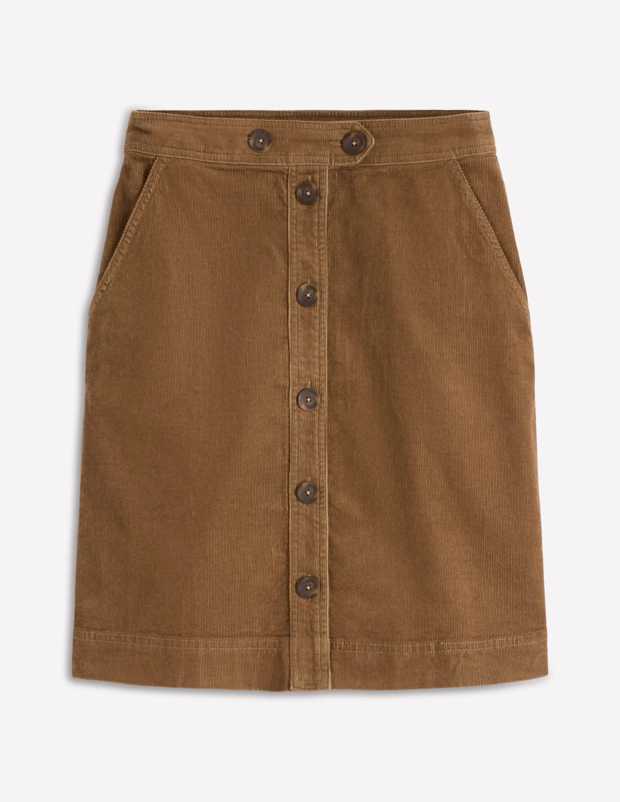 Cecelia Cord Skirt-Latte layered design