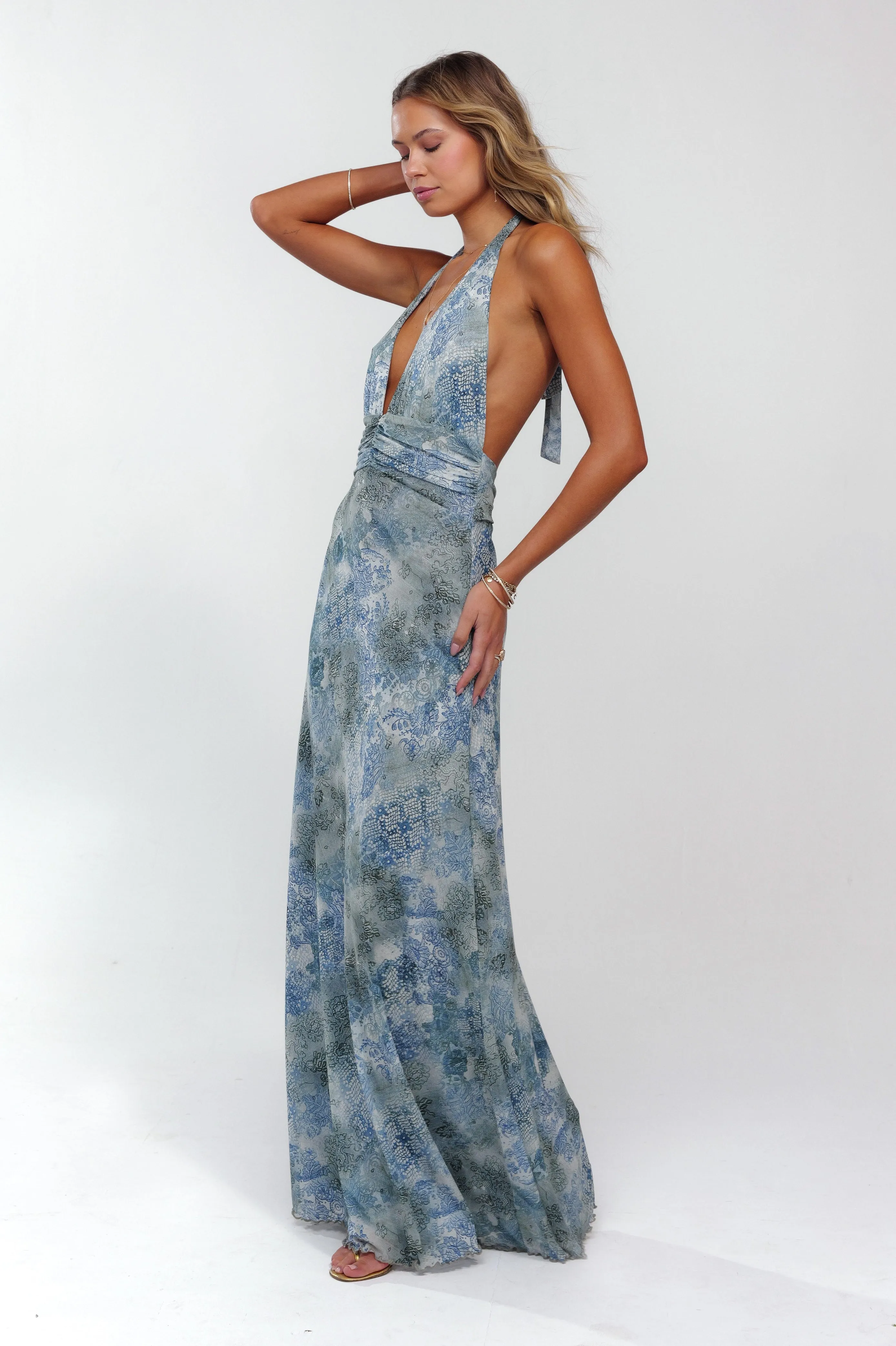 Chelsea Maxi Dress in Siren simple elegance