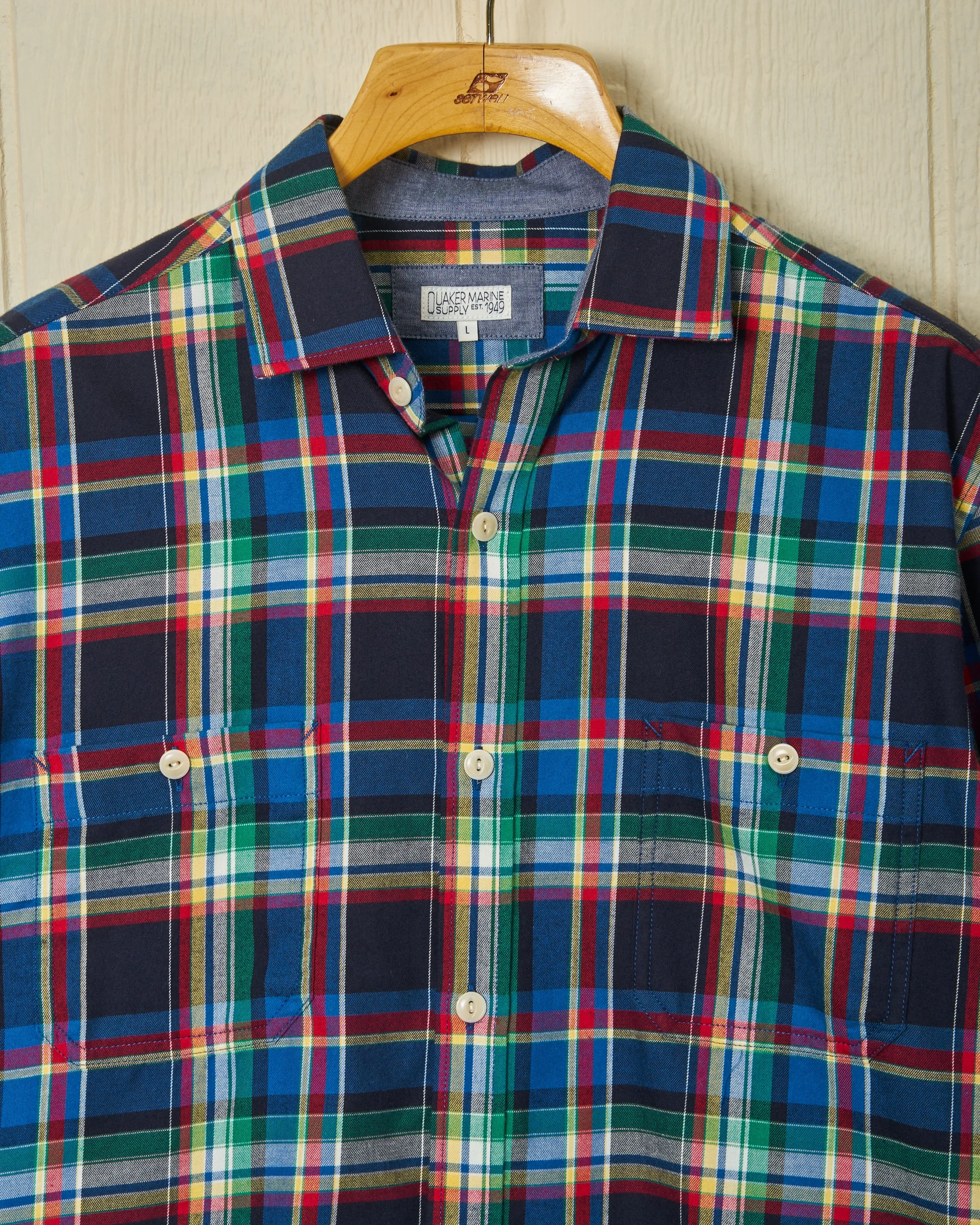 Chore Shirt in Navy Multi Tartan Chic Utility