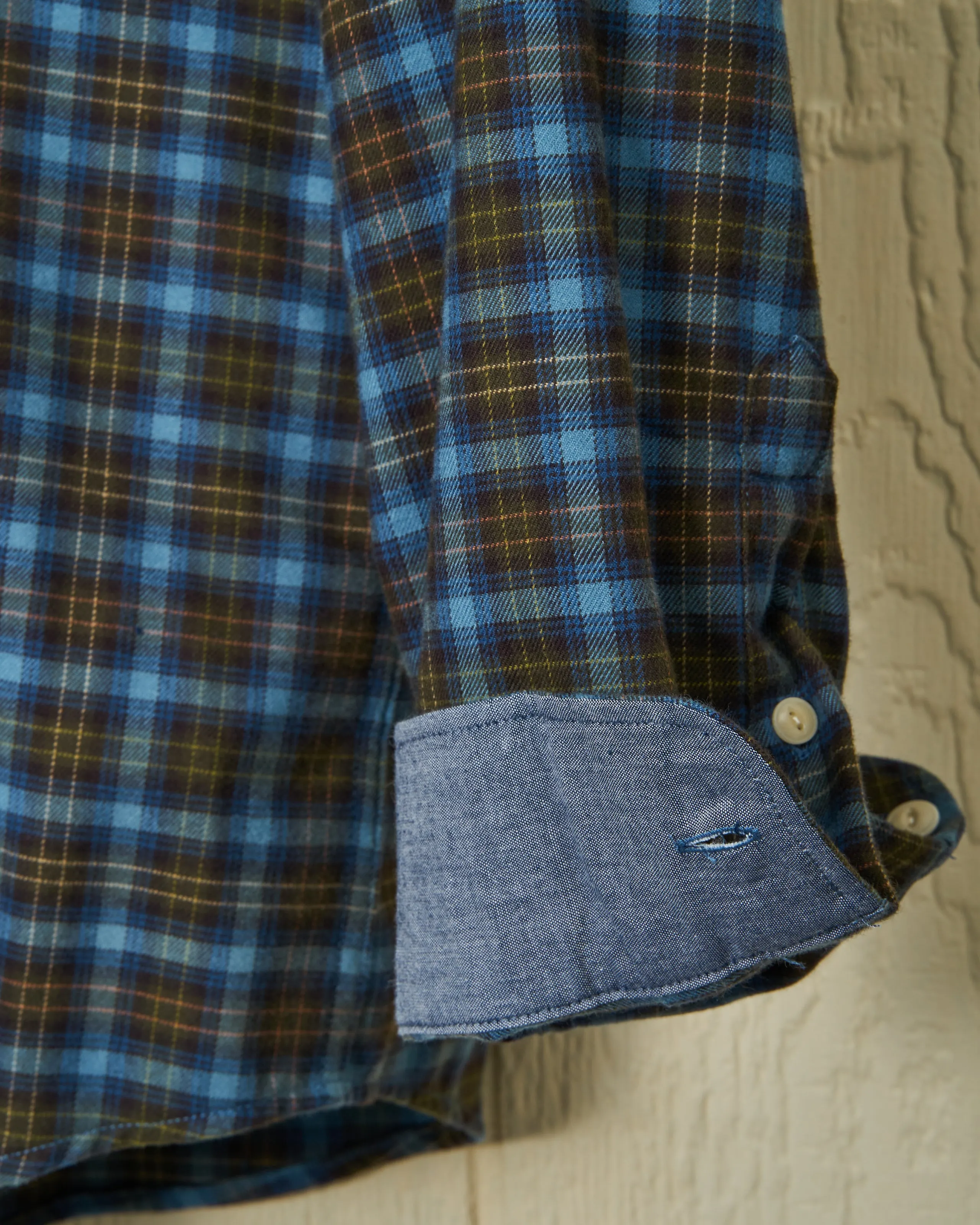 Chore Shirt in Olive/Denim Heather Smart Basic