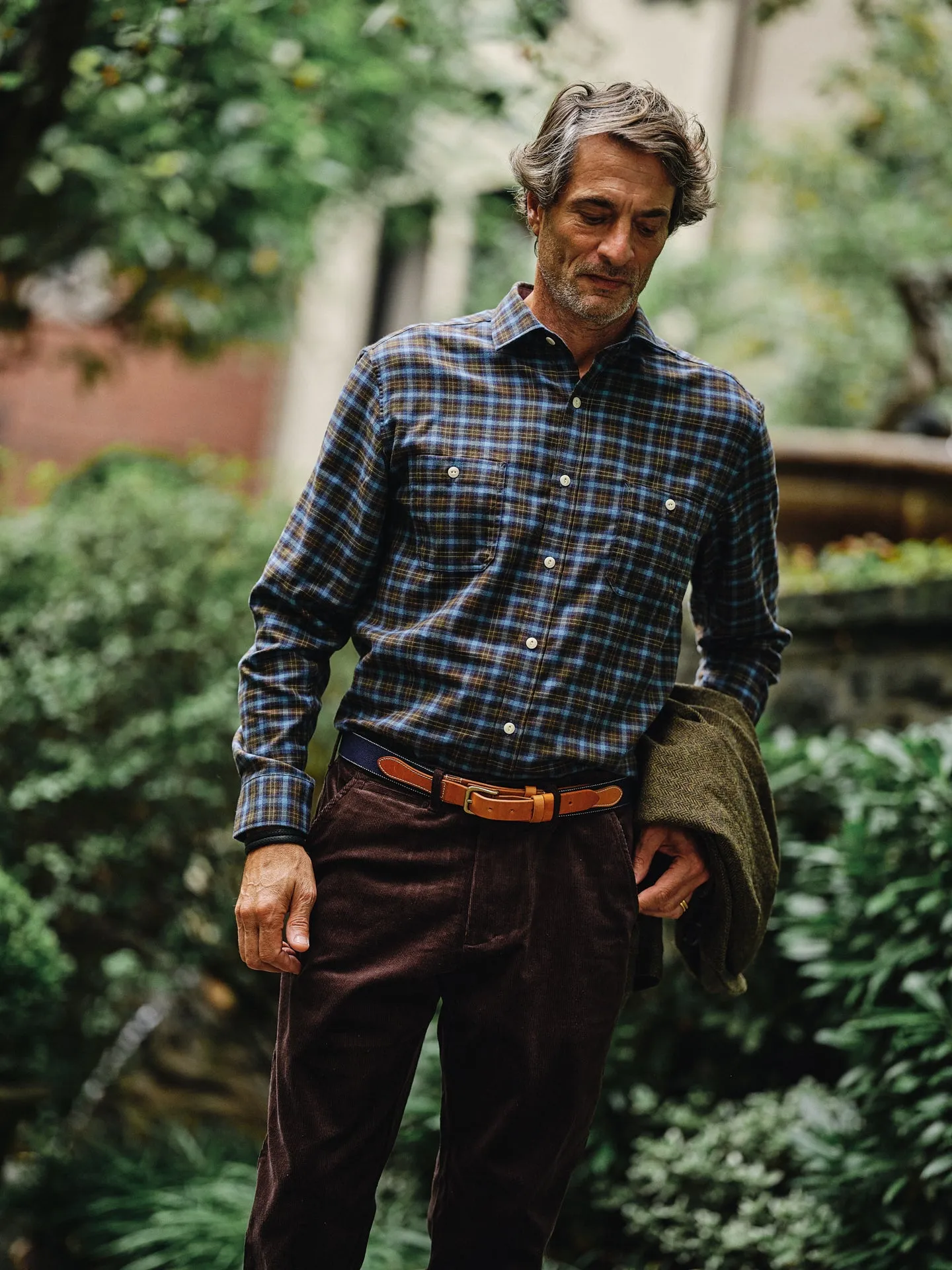 Chore Shirt in Olive/Denim Heather Lounge Smart