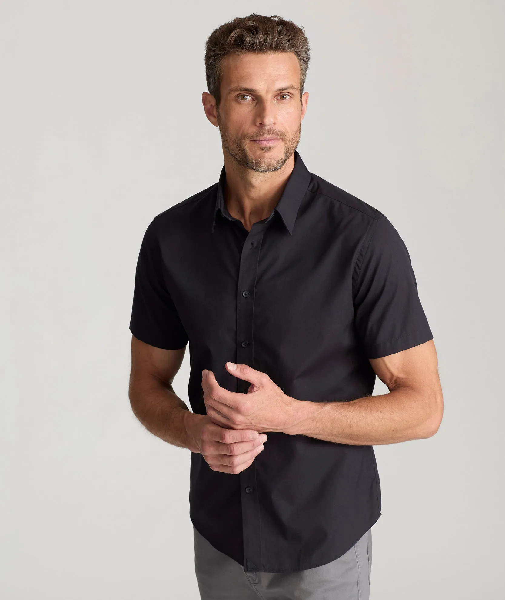 Classic Short-Sleeve Coufran Shirt Clean Comfort