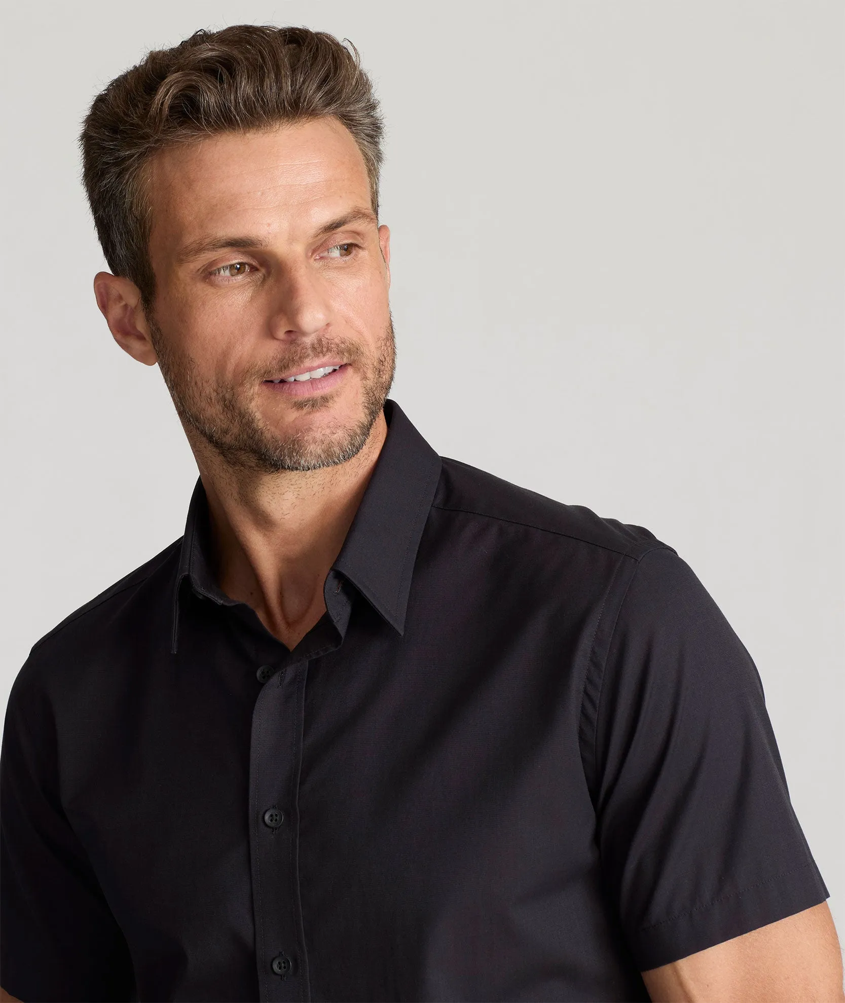 Classic Short-Sleeve Coufran Shirt Layer Friendly