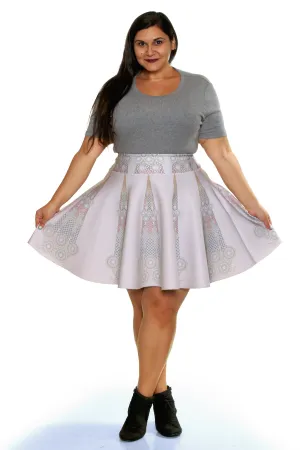 Cloud City Skater Skirt pretty print