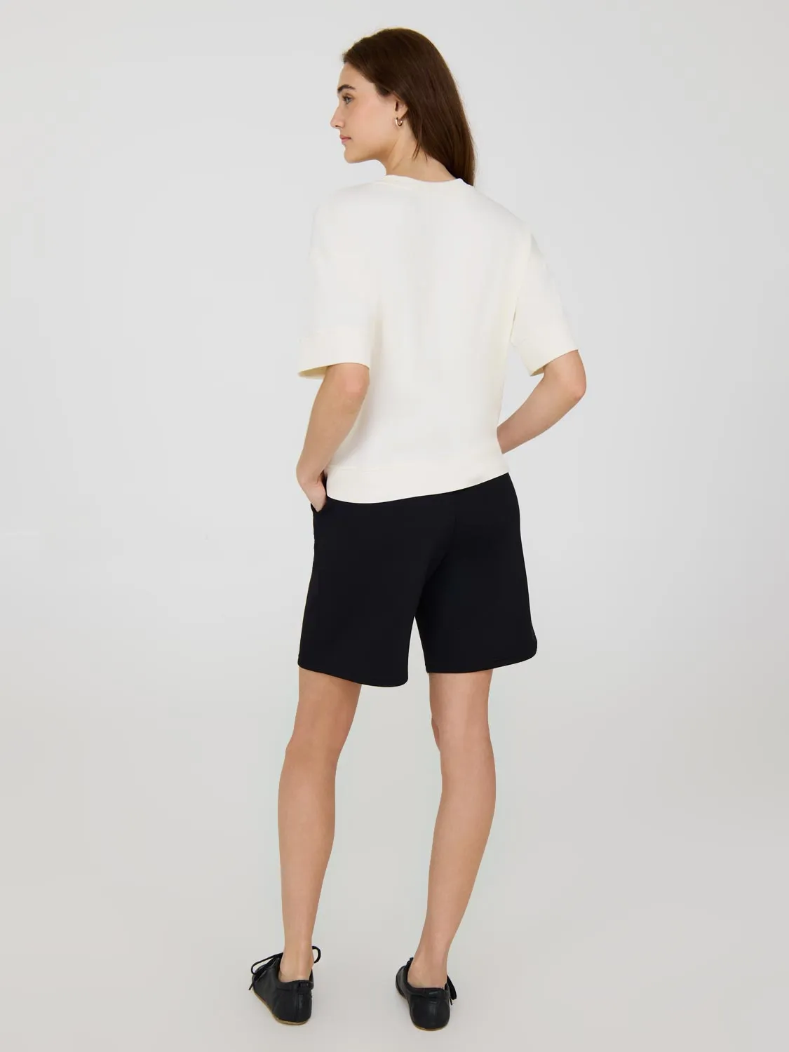 Cloud Fleece Short Drop Shoulder Sweatshirt Movie Vibes