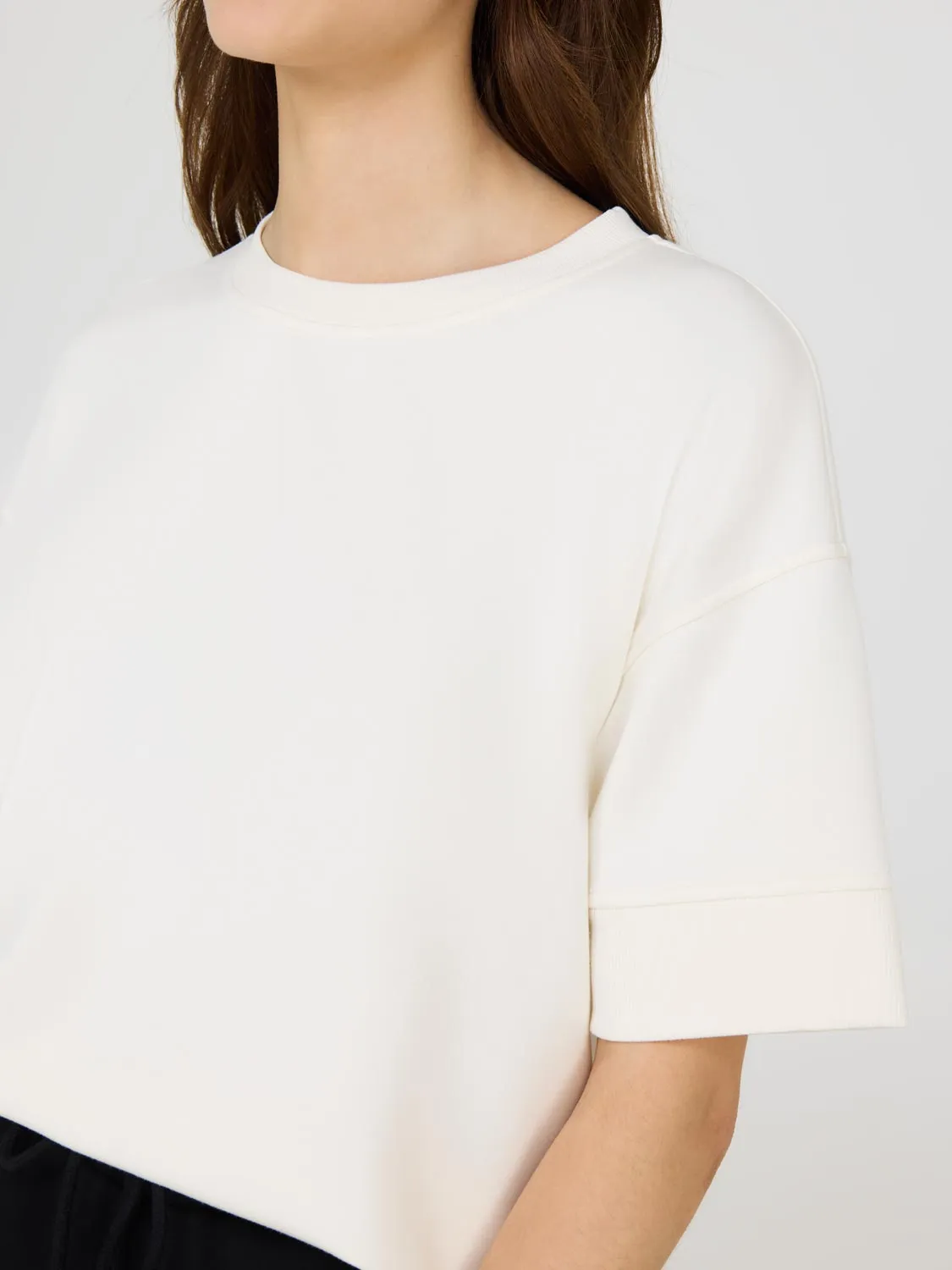 Cloud Fleece Short Drop Shoulder Sweatshirt Weekend Out